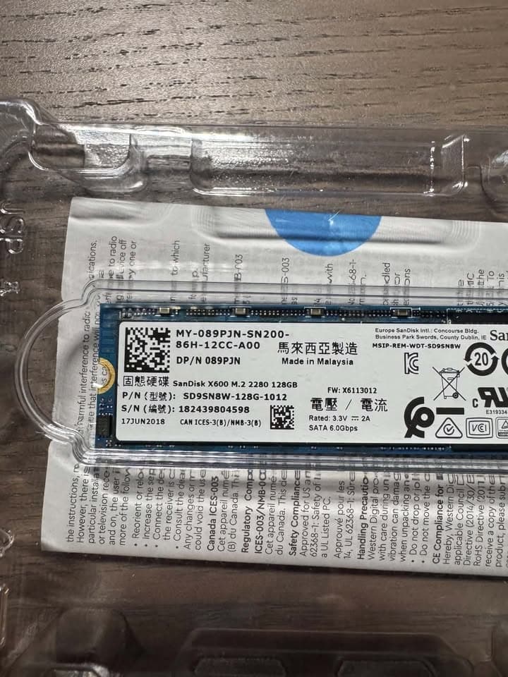 SanDisk X600 128GB M.2 2280 SATA SSD