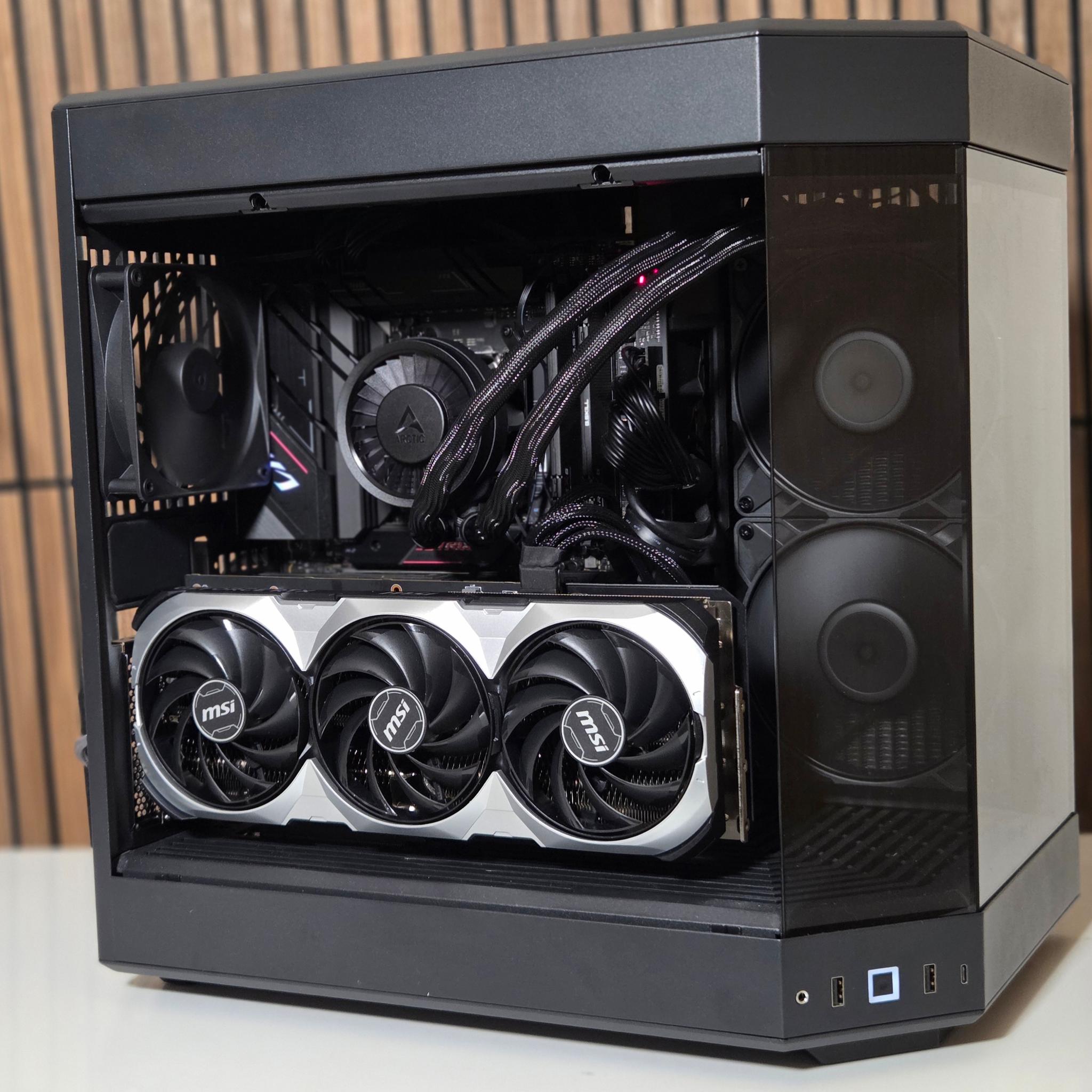 ALL Black | RTX 4080| Ryzen 9 7900x | 32GB DDR5 | 1TB NVME | GOLD PSU | Windows 11 | WIFI