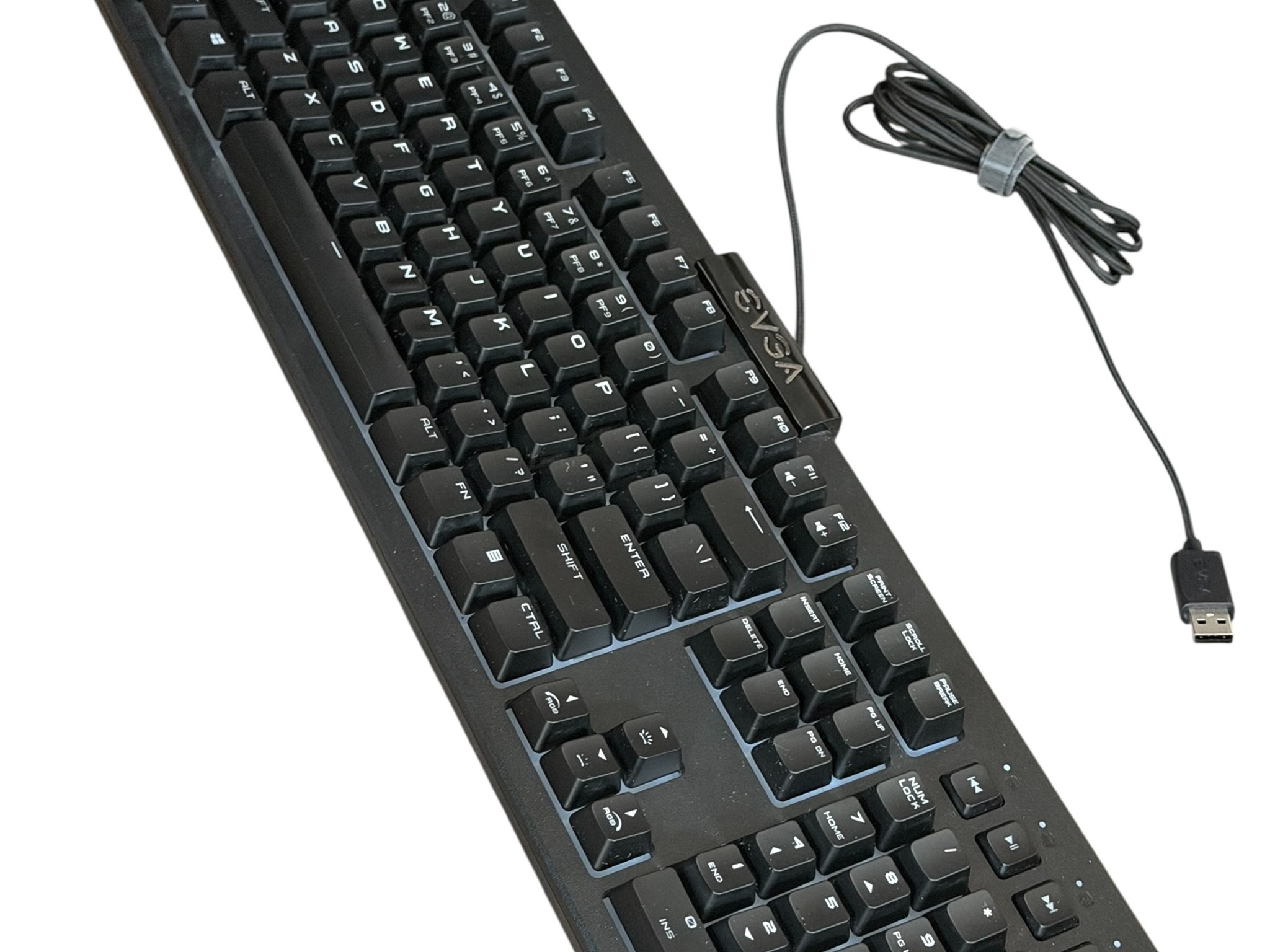 EVGA Z12 Gaming RGB Wired Mechanical Keyboard with Leather Wrist Pad