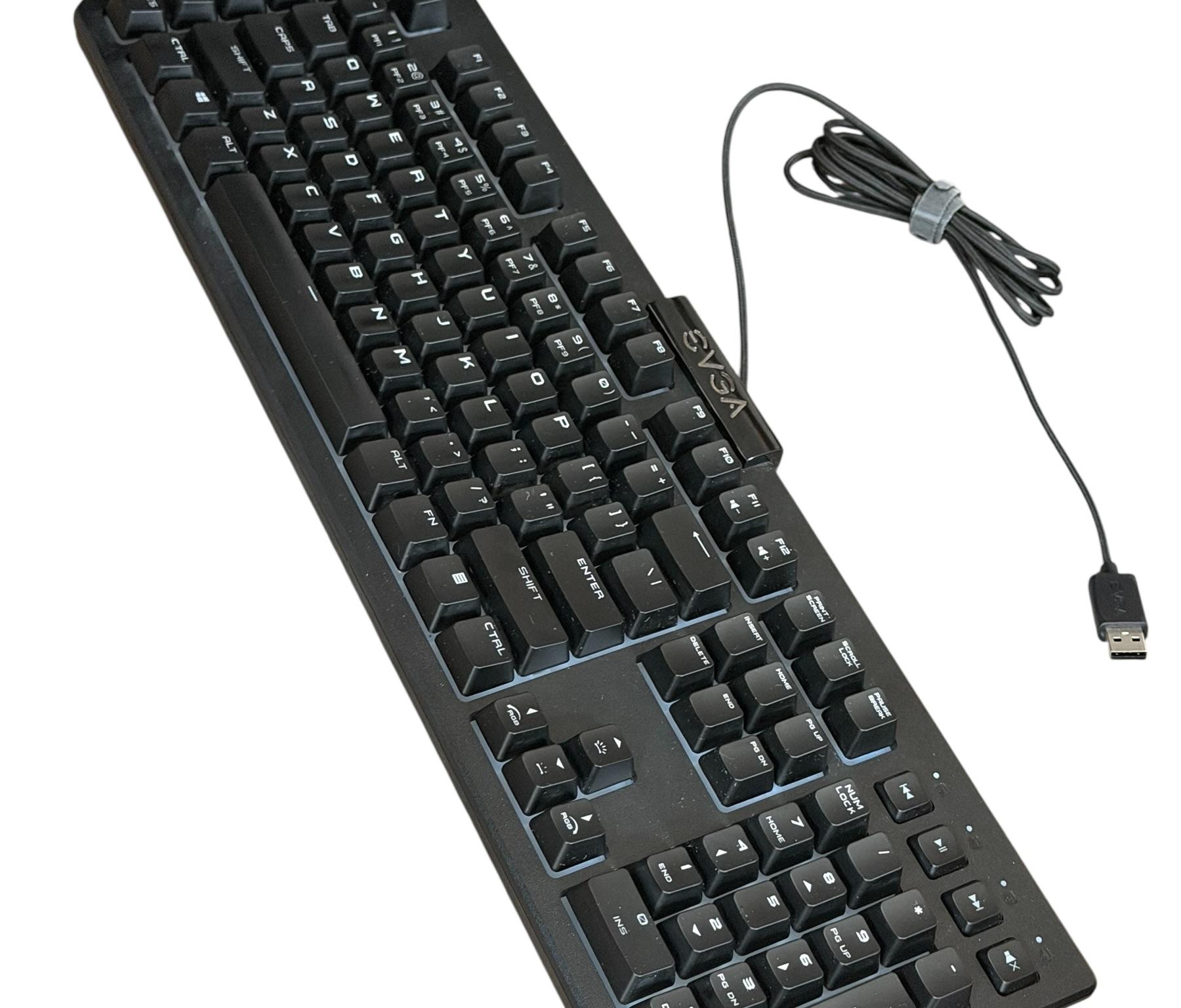 EVGA Z12 Gaming RGB Wired Mechanical Keyboard with Leather Wrist Pad