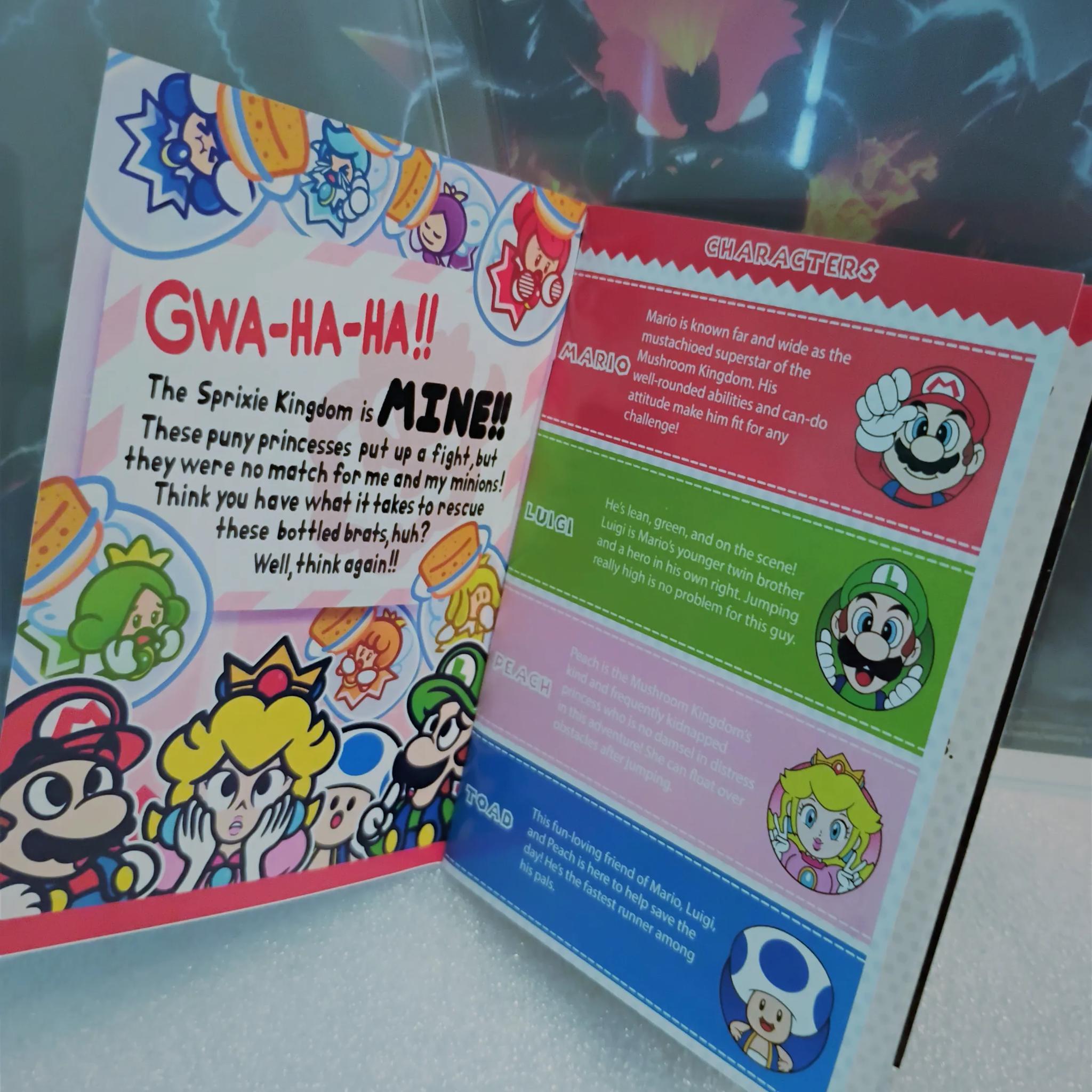 Rare Nintendo Fanart * Cover + Instruction Booklet Bowser's Fury Mario 3D World with Switch Games