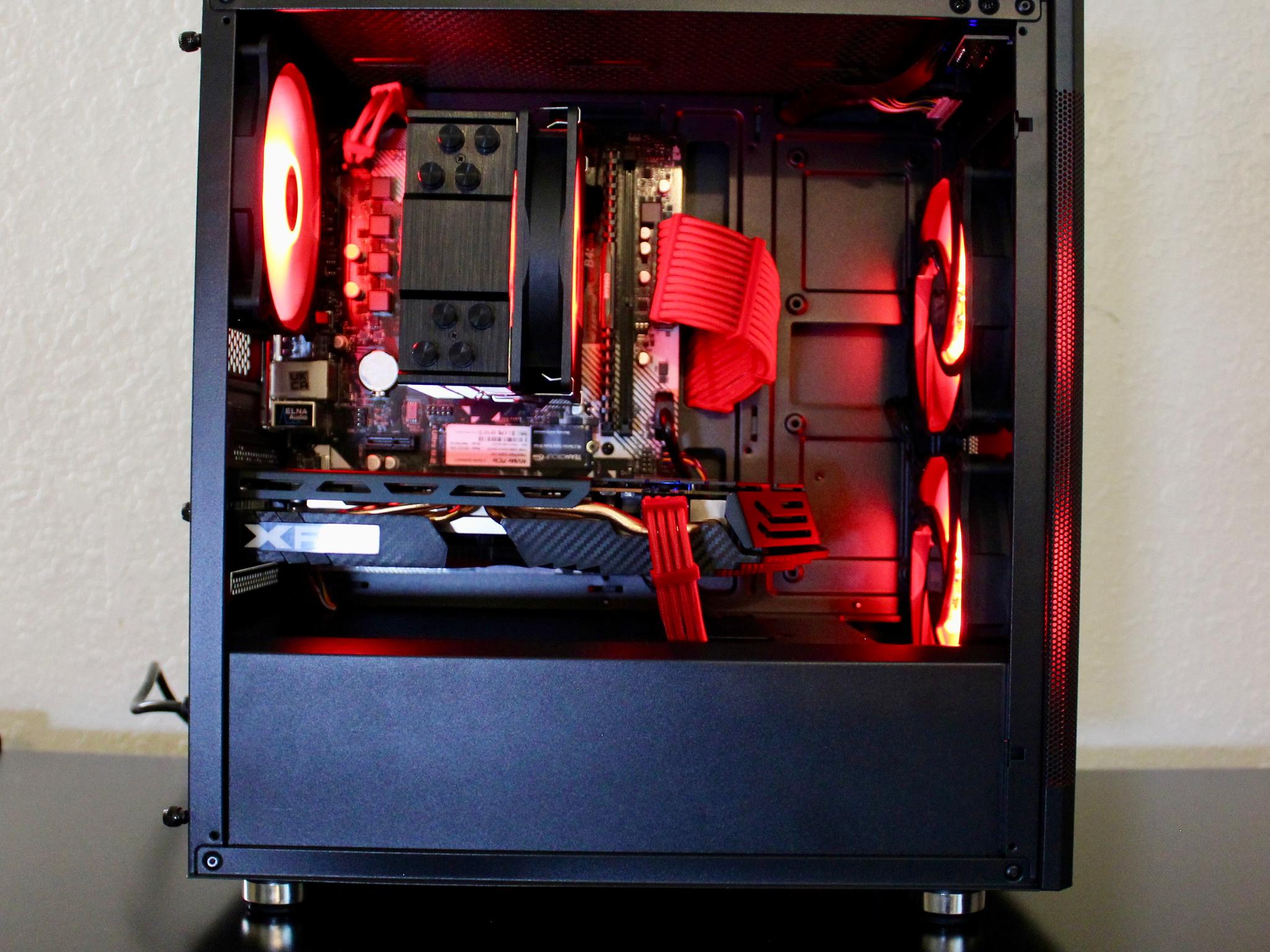 Dark Crimson! Awesome Gaming PC | Ryzen 5 2600 | XFX 580 8GB | 16GB DDR4 | 512GB M.2 | W11 + WiFi |