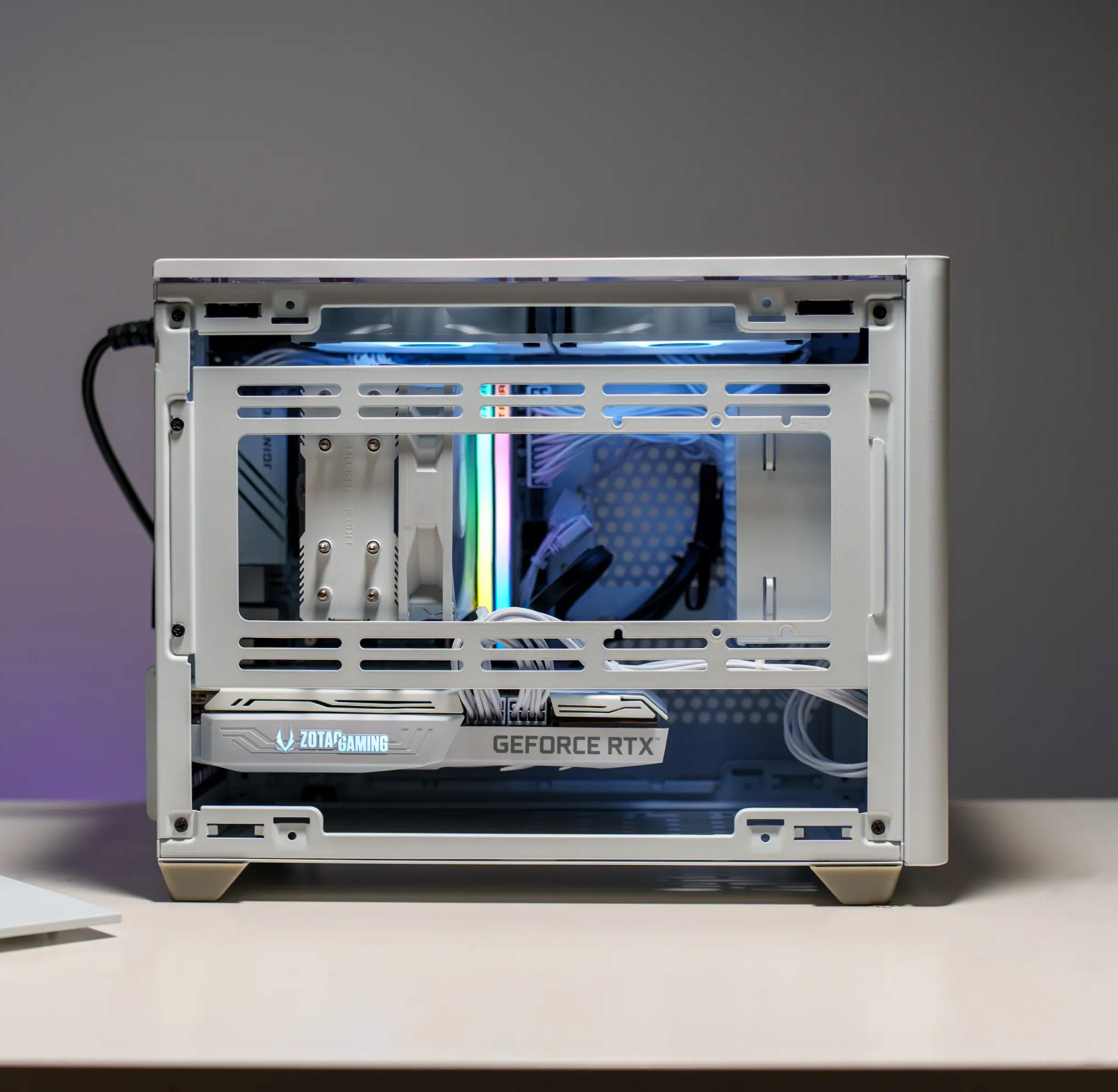 All White Mini-ITX Gaming PC | AMD Ryzen 7 5700x | RTX 3070 | 16GB DDR4 | 1TB M.2 | ARGB