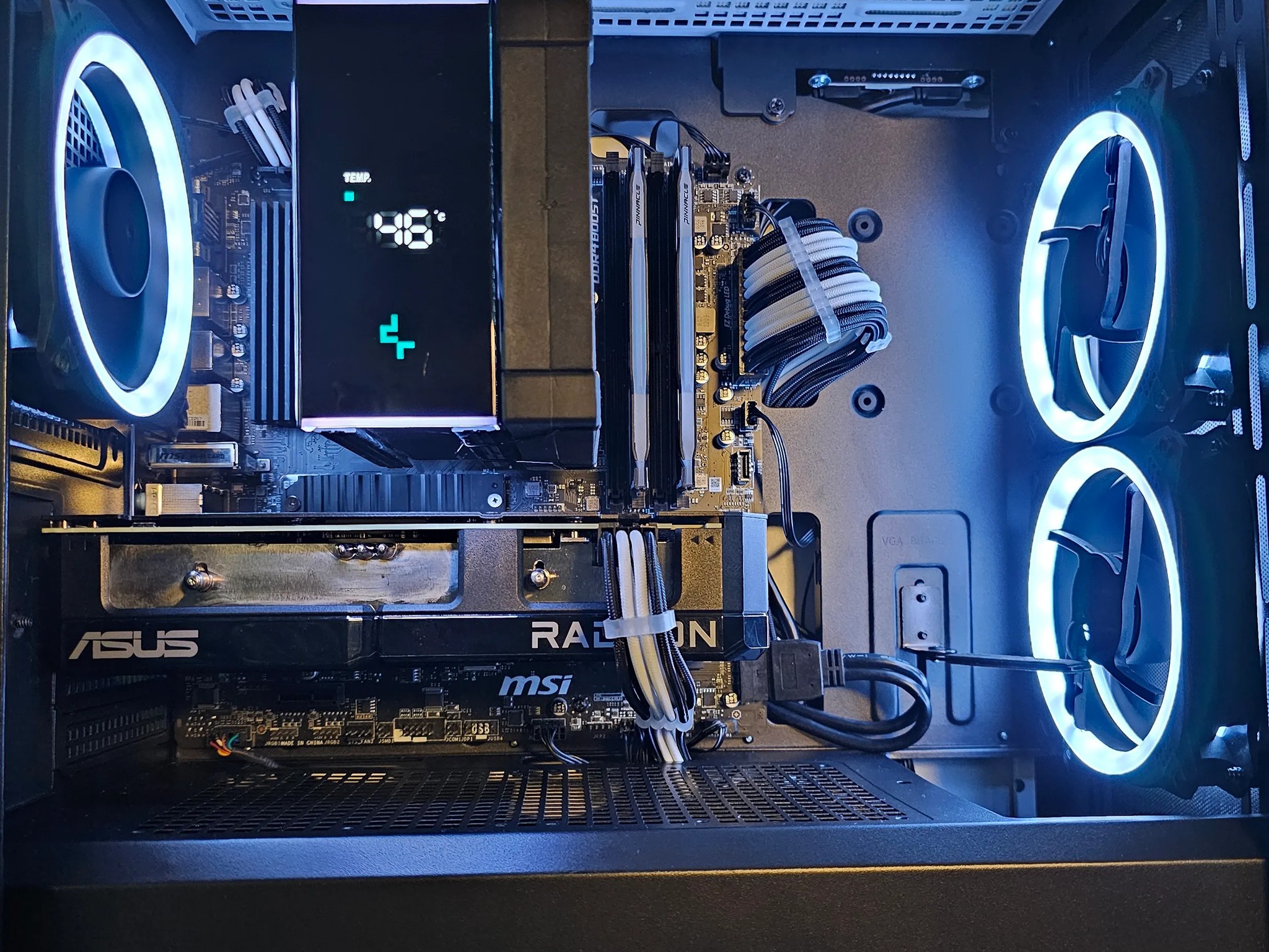 ⚫OREO BEAST🥛| RYZEN 7 5700G | RADEON ASUS 7600XT | 1TB | WIN 11 | MID LEVEL PC 🥛