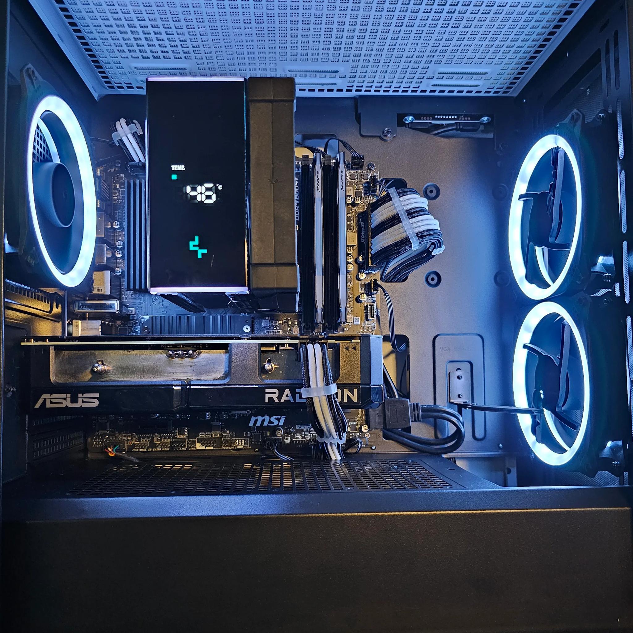 ⚫OREO BEAST🥛| RYZEN 7 5700G | RADEON ASUS 7600XT | 1TB | WIN 11 | MID LEVEL PC 🥛
