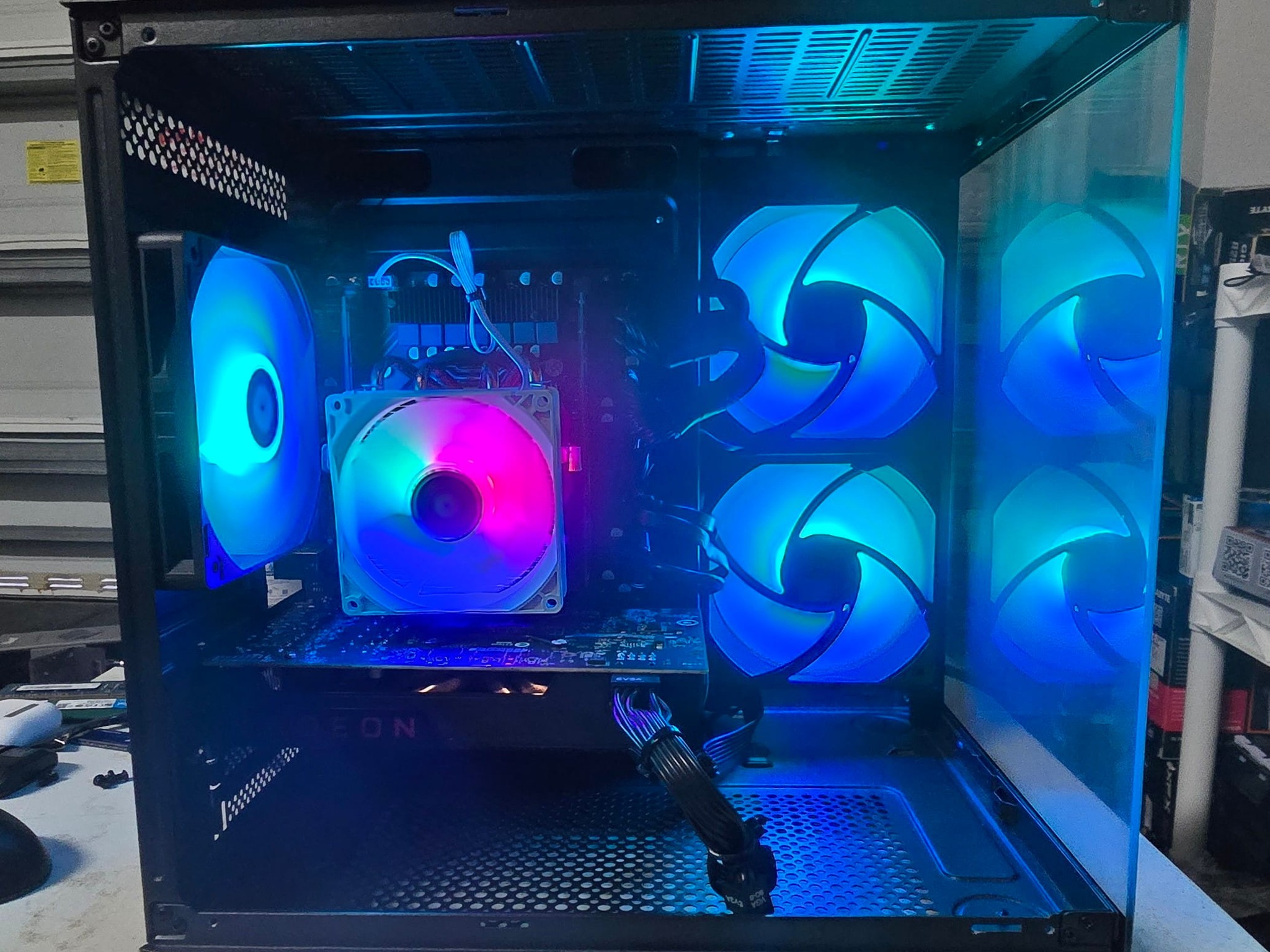 🔥 1080p Gaming PC – RX 580 8GB | 16GB RAM | 6 Core Xeon | 1.2TB SSD + HDD | Clean Fishtank Case