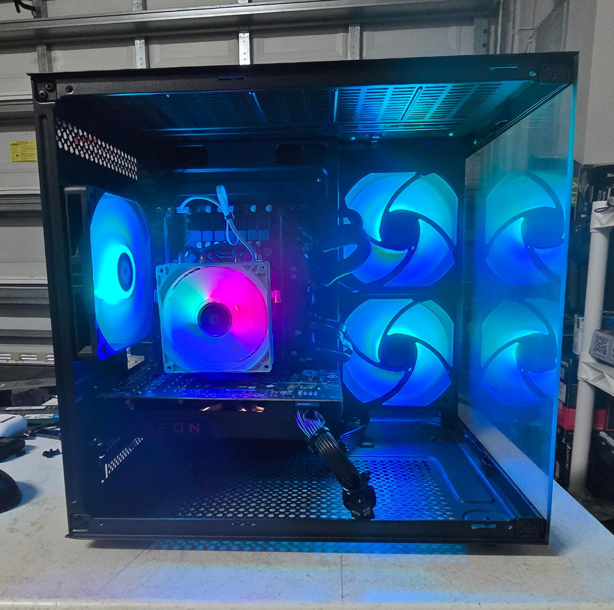 🔥 1080p Gaming PC – RX 580 8GB | 16GB RAM | 6 Core Xeon | 1.2TB SSD + HDD | Clean Fishtank Case