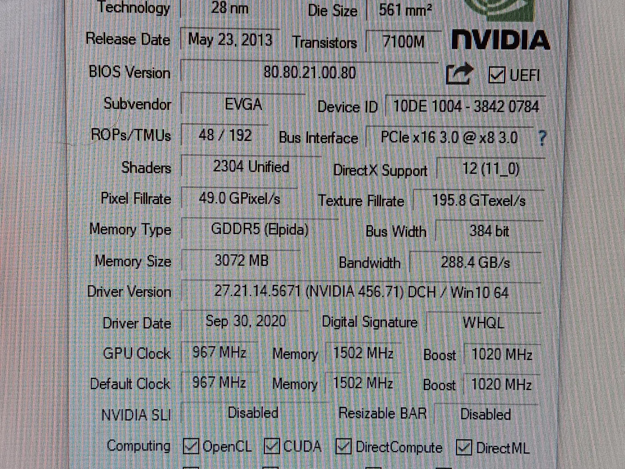 EVGA GeForce GTX-780 SC 3GB Tested Clean Working #2