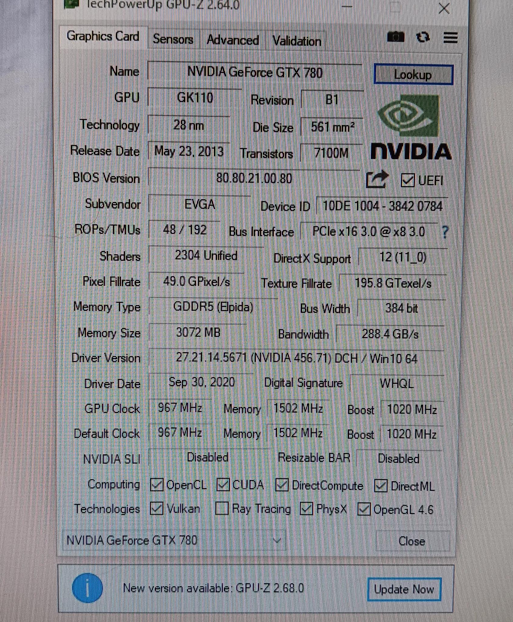 EVGA GeForce GTX-780 SC 3GB Tested Clean Working #2