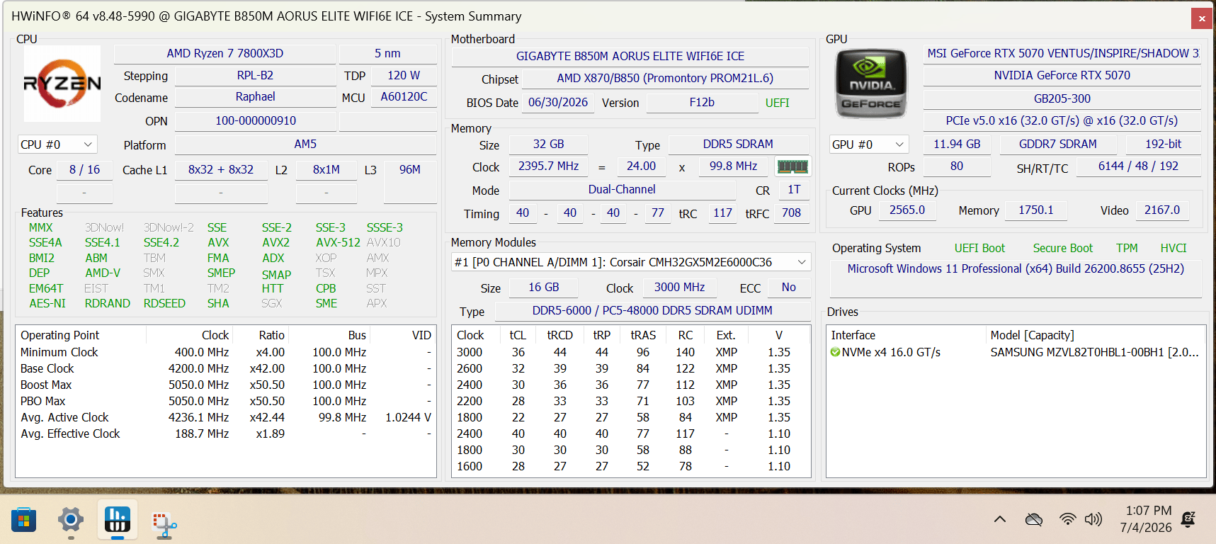 Clean Wood Jonsbo V12 1440P Build - 7800X3D | 5070 12GB | 1TB NVME