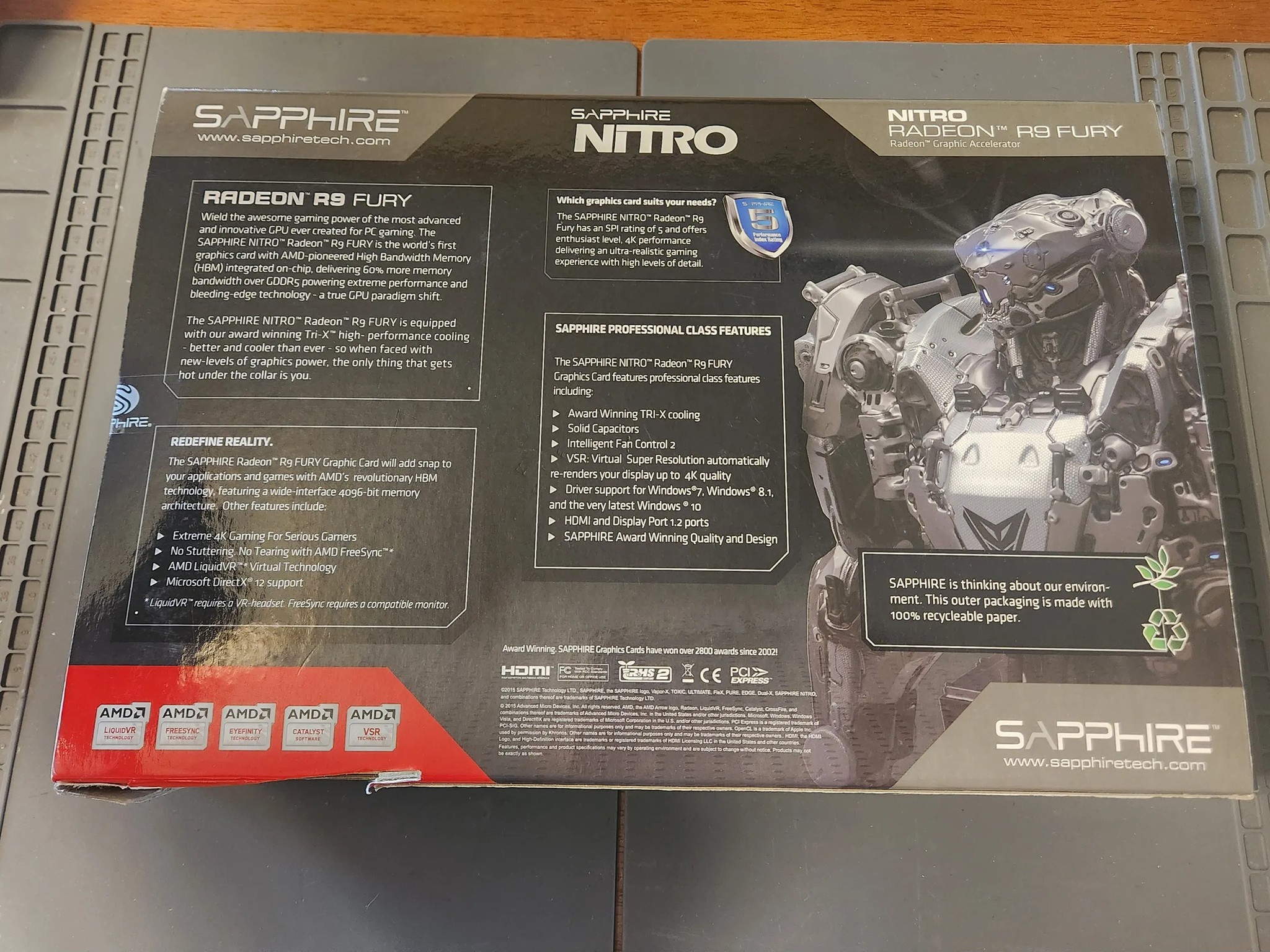 Sapphire Nitro AMD Radeon R9 Fury 4GB HBM Tri-X Graphics Card