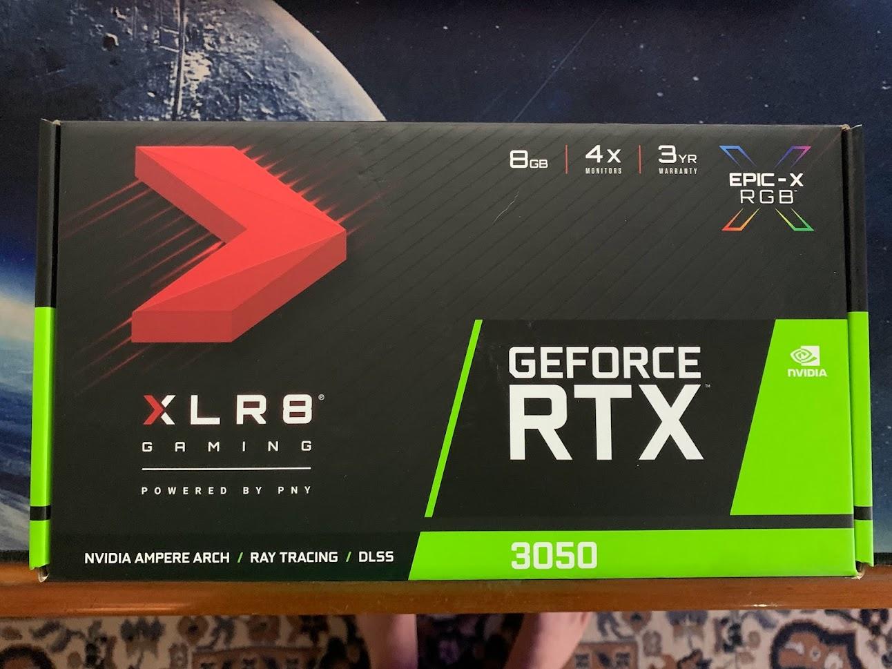 NVIDIA GEFORCE RTX 3050 - PNY XLR8 GAMING GPU - 8GB DDR6 - ORIGINAL BOX