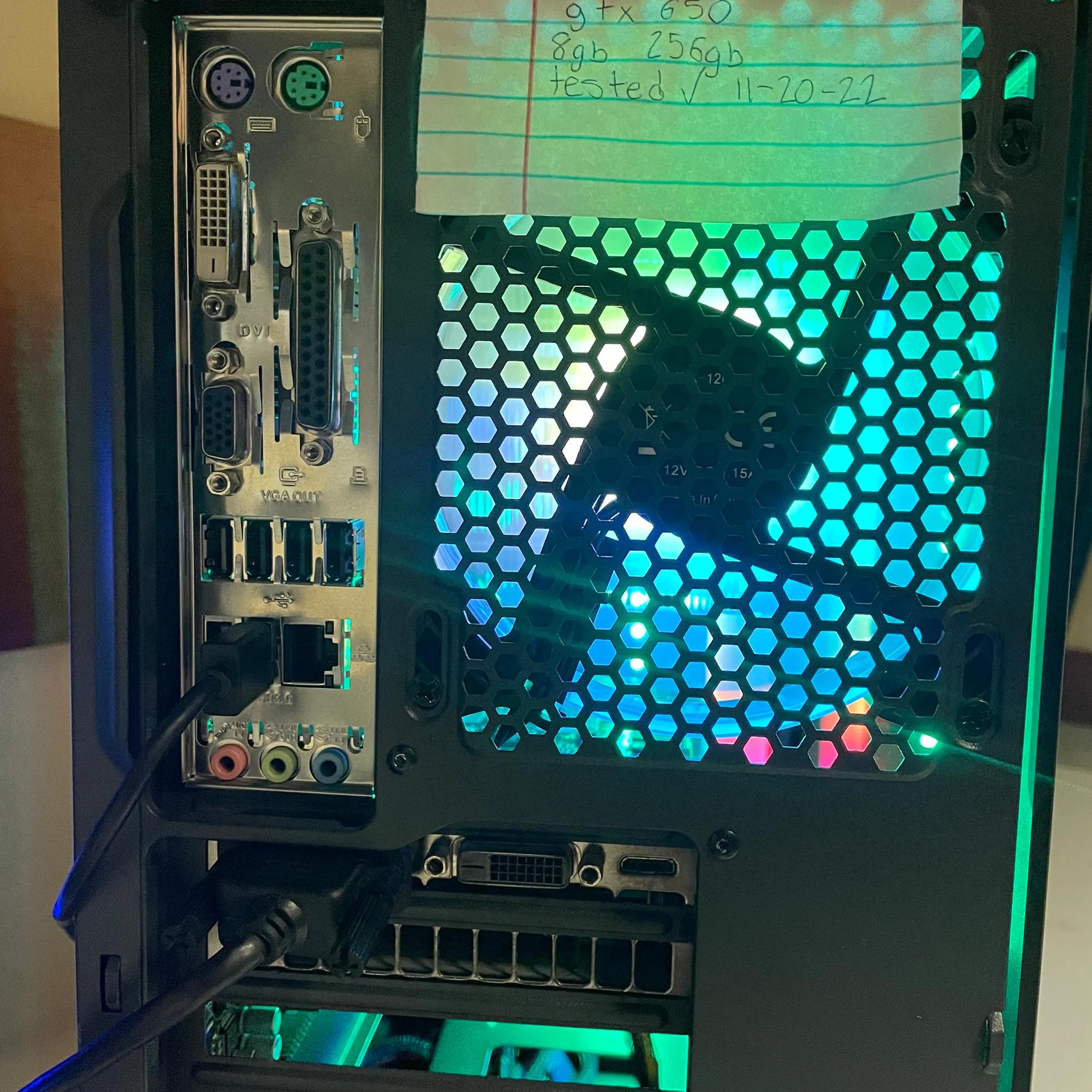 Custom Gaming Desktop PC Intel i5 Quad 8 GB SSD Nvidia GTX 650 HDMI WIN 10 PRO