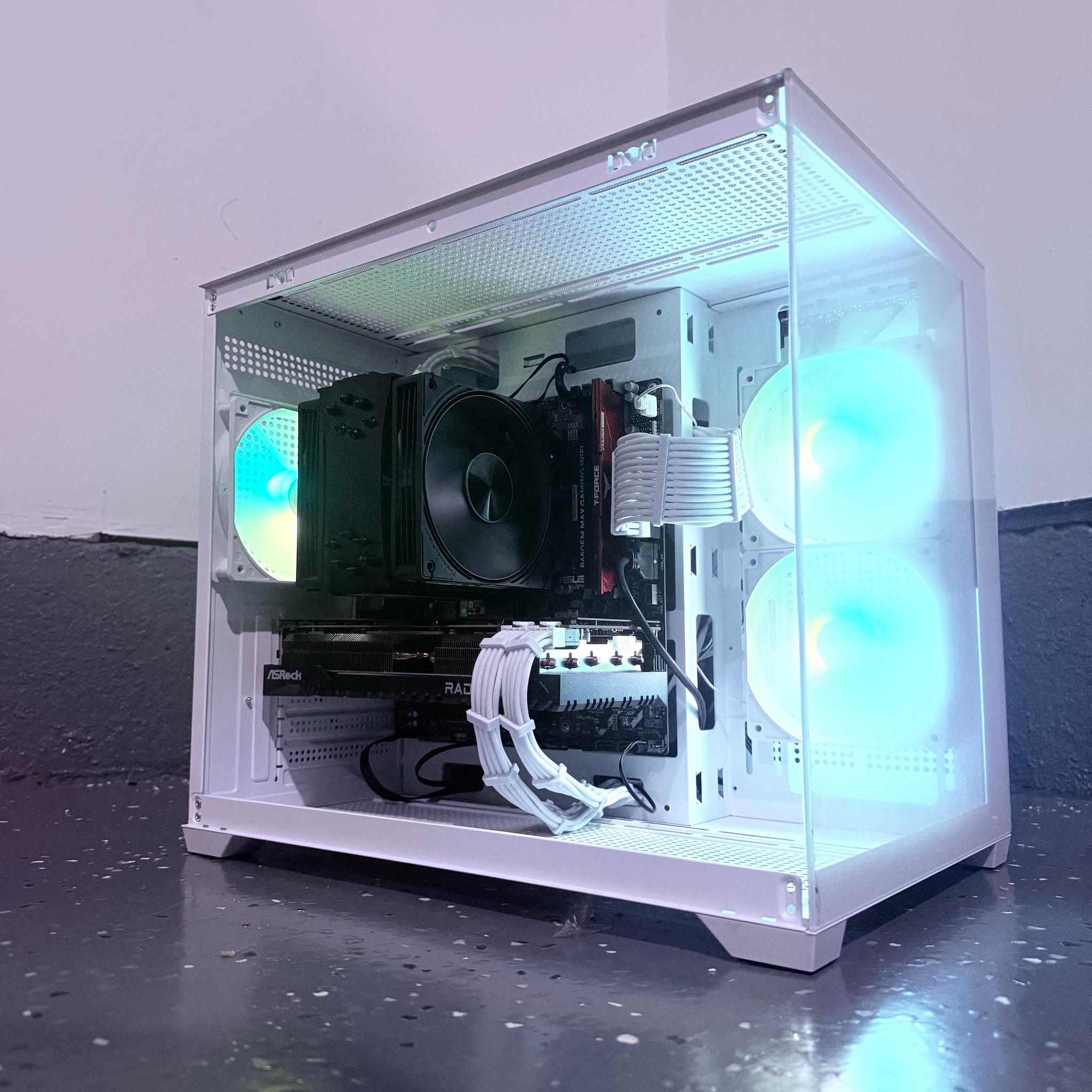 🌈"Glacial Shadow"⚪️ | 1440p Gaming | RX 7700 16GB | Ryzen 7 8700F | 16GB DDR5 | 1TB SSD | Free Ship