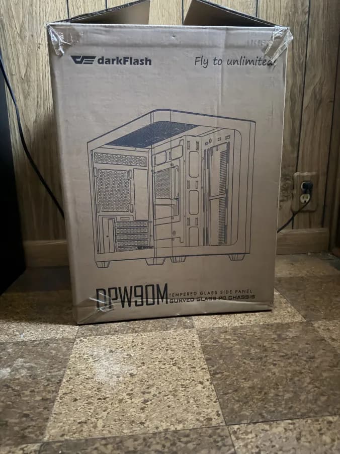 darkFlash DPW90M Black Micro-ATX Case | Dual Glass | 3 ARGB Fans | 360mm AIO Support