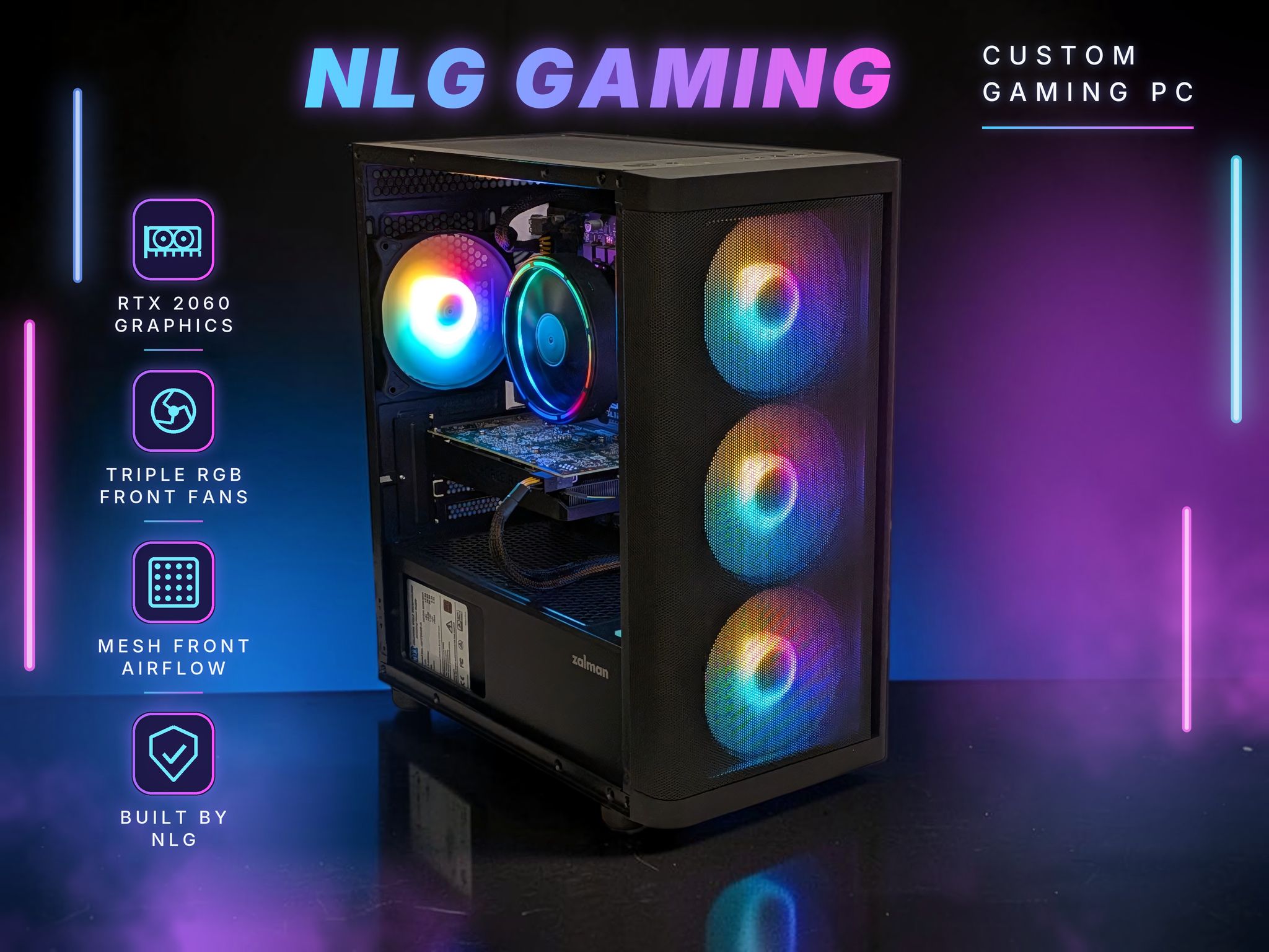 🔥 Gaming PC | GeForce RTX 2060, Core i5-8400, 16GB RAM, 480GB SSD, WIFI, Win 11 Pro