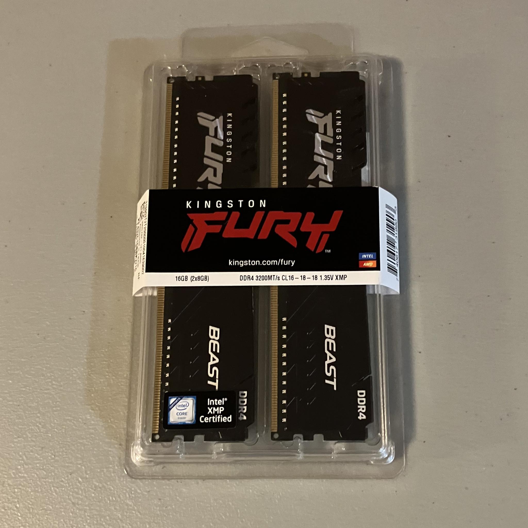 2x8GB Kingston Fury DDR4 RAM