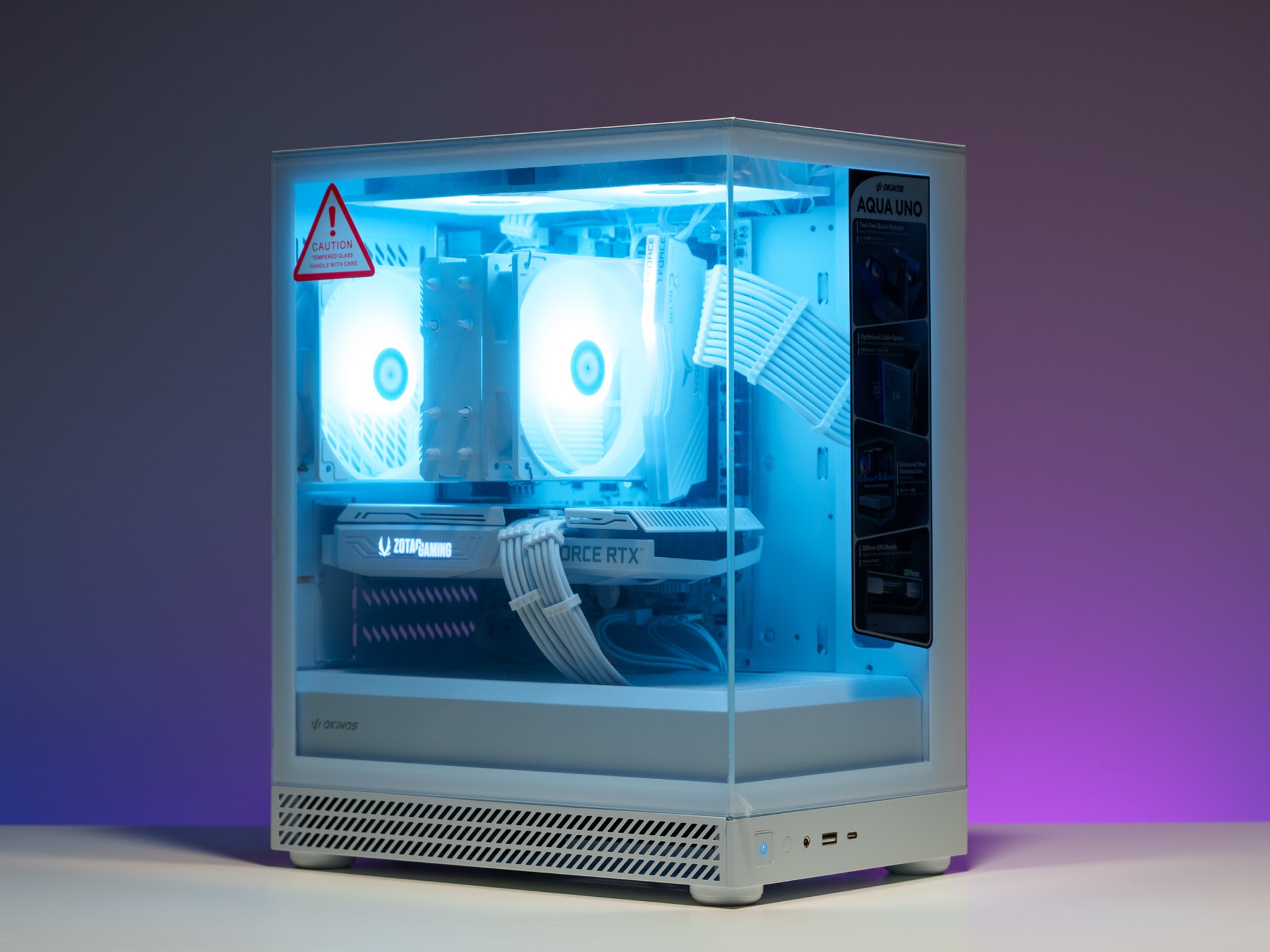 All White Gaming PC | RTX 3060 Ti | Ryzen 5 | 16GB DDR4 | 512GB m.2 drive | 750W PSU
