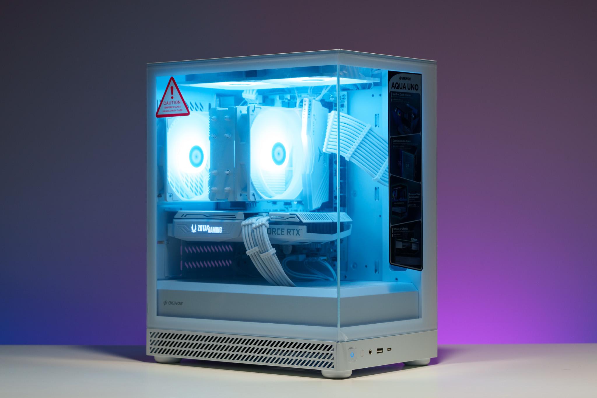 All White Gaming PC | RTX 3060 Ti | Ryzen 5 | 16GB DDR4 | 512GB m.2 drive | 750W PSU