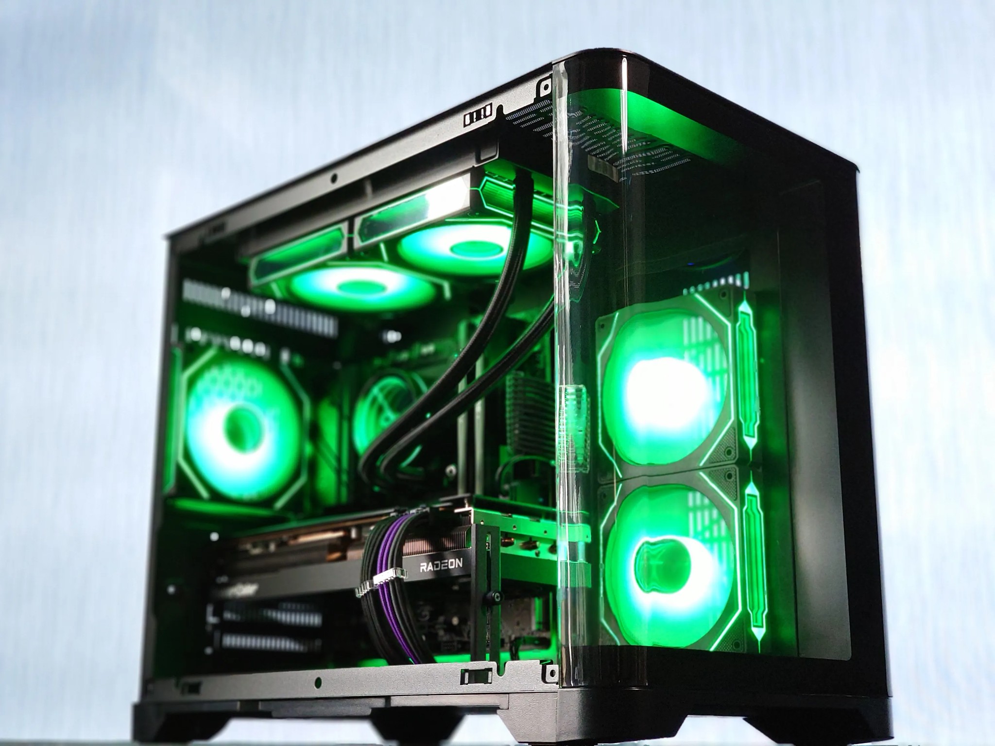 🍇🫐 Liquid Cooled Gaming PC◼️AMD RX 7800 XT 16GB◼️AMD Ryzen 9 5900X◼️32GB DDR4 RAM◼️1TB NVME