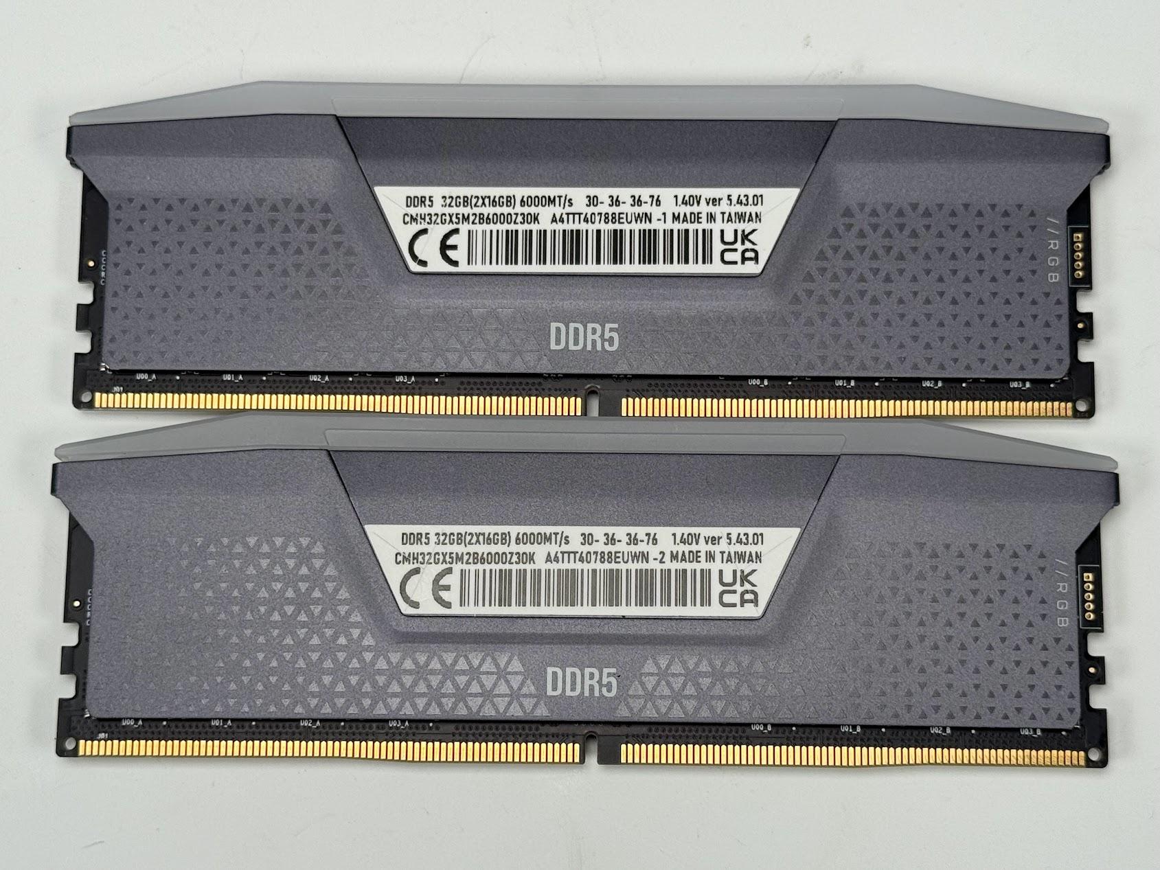 CORSAIR VENGEANCE RGB DDR5 RAM 32GB (2x16GB) 6000MHz(CMH32GX5M2B6000Z30K)
