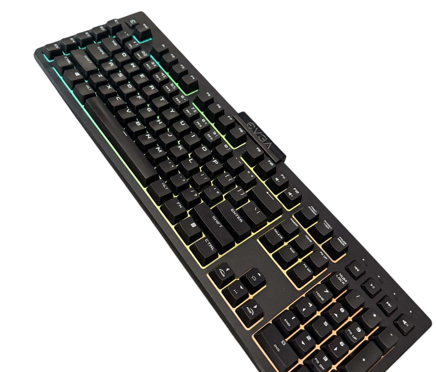 EVGA Z12 Gaming RGB Wired Mechanical Keyboard with Leather Wrist Pad