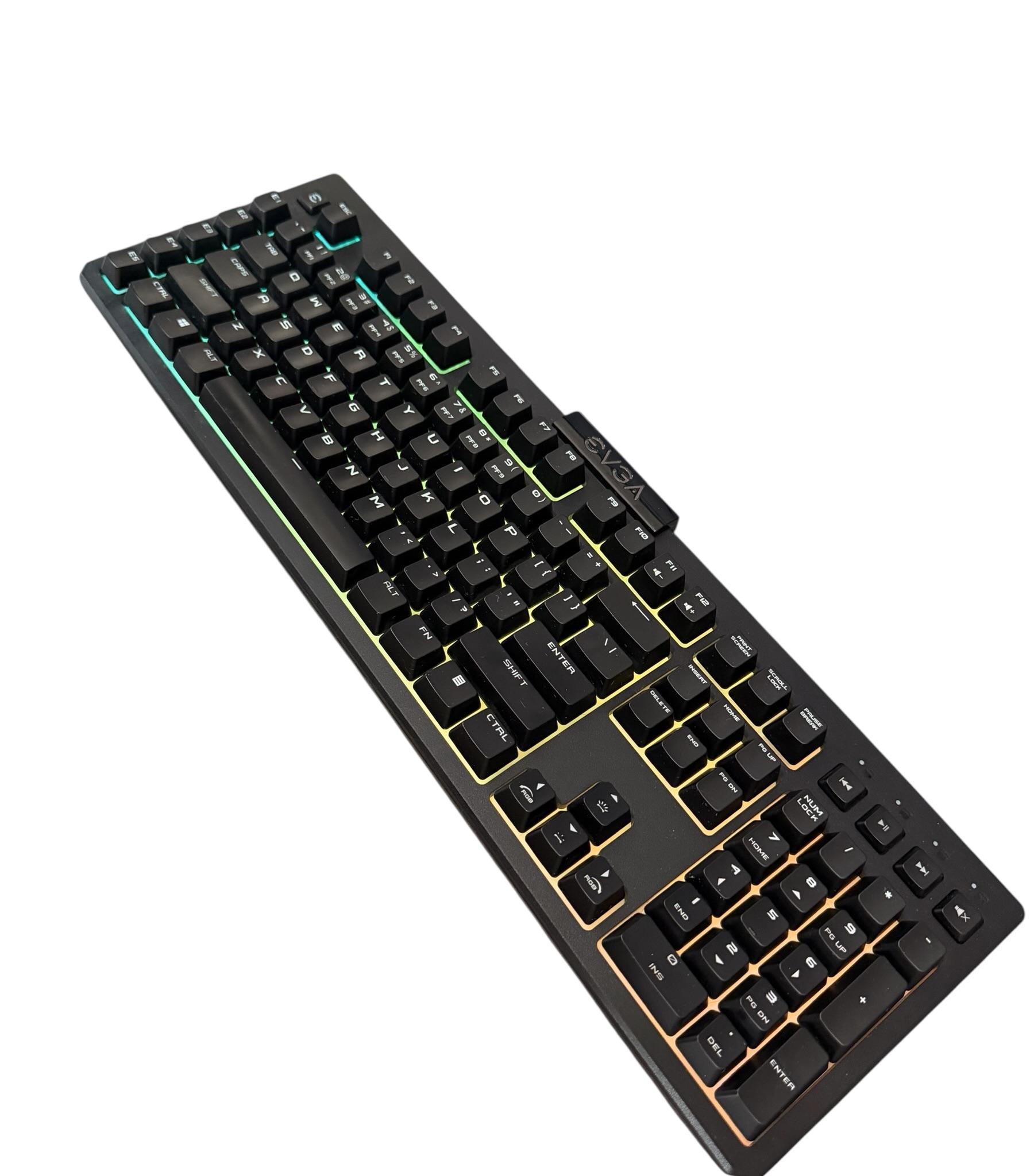 EVGA Z12 Gaming RGB Wired Mechanical Keyboard with Leather Wrist Pad