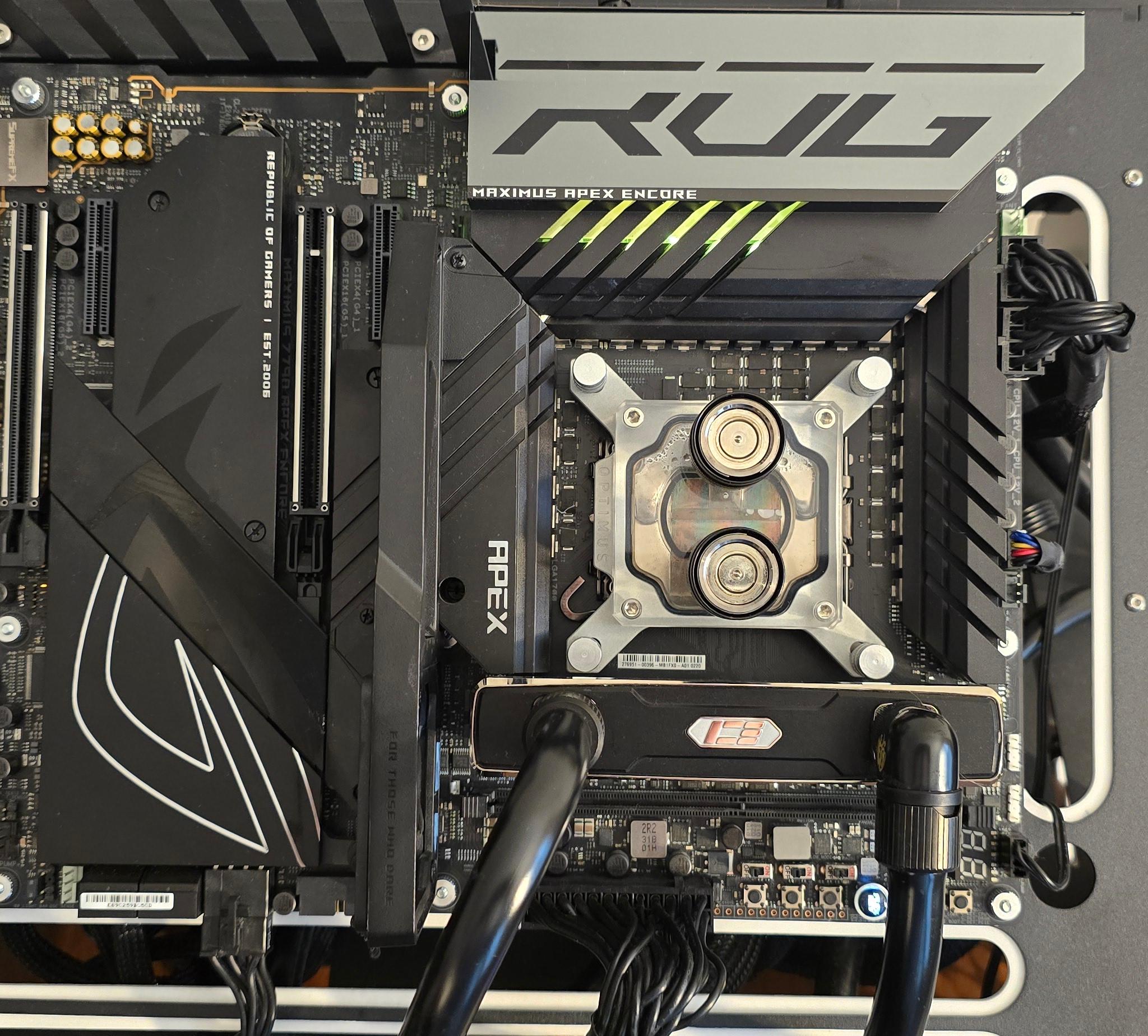 GOOD USED - Z790 APEX ENCORE w/ Intel 14900KS & G.SKILL  24 x 2 DDR5-8400 - WATERCOOLED