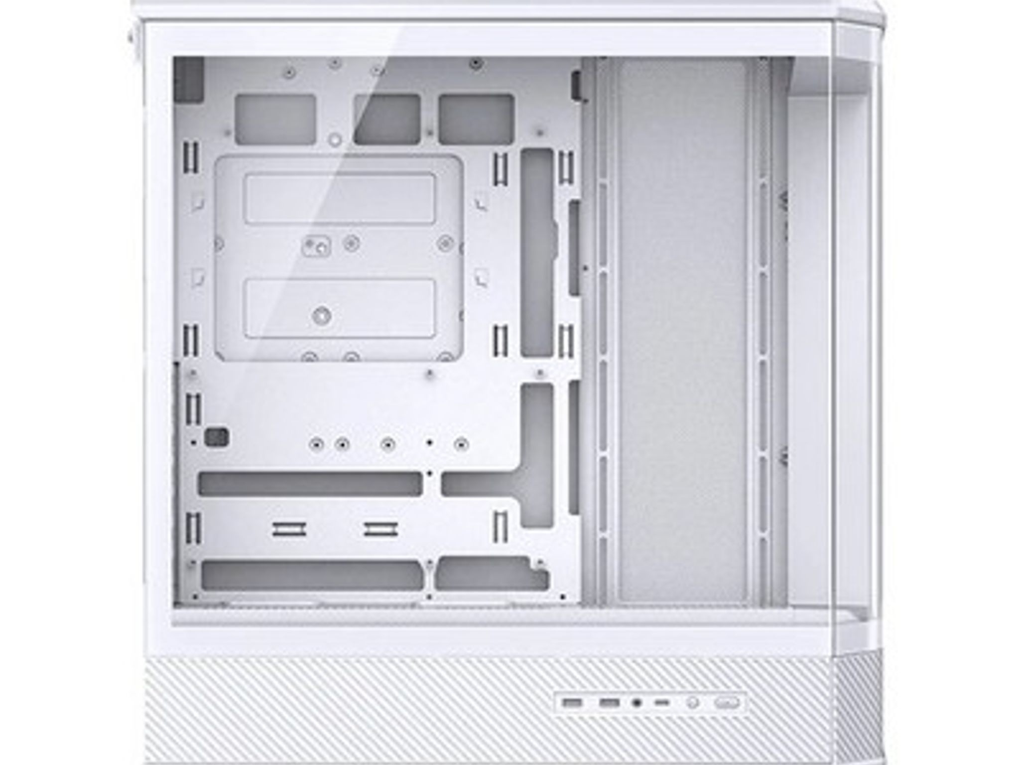 Clearance JONSBO D400 White ATX Mid Tower Case OEM Curved Glass - New