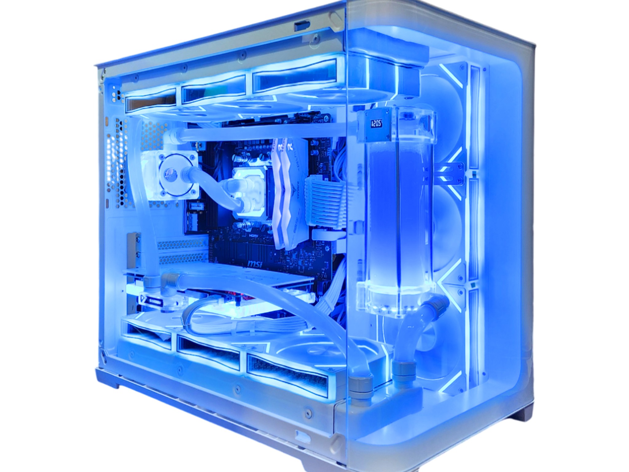 🧊Permafrost❄️: RTX 4090 | Ryzen 9 7900x | 32GB RAM | 2TB SSD | Custom Watercooled | White Gaming PC
