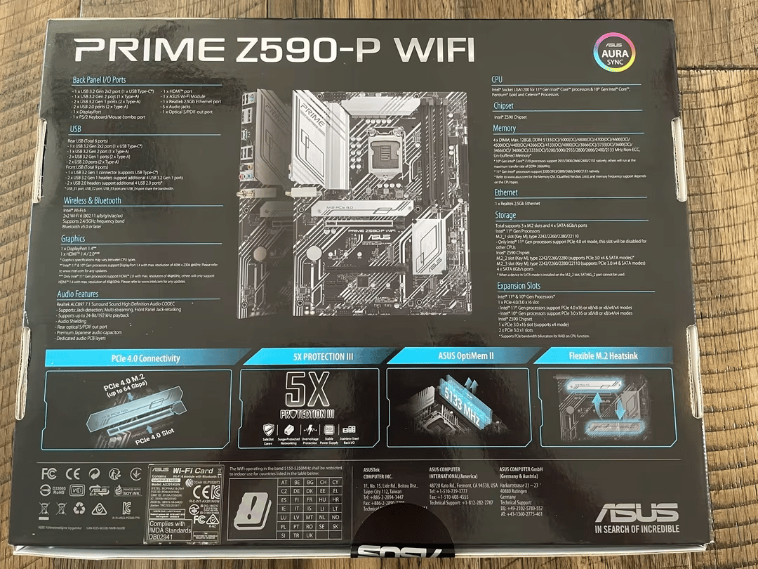 ASUS Prime Z590-P WiFi Motherboard
