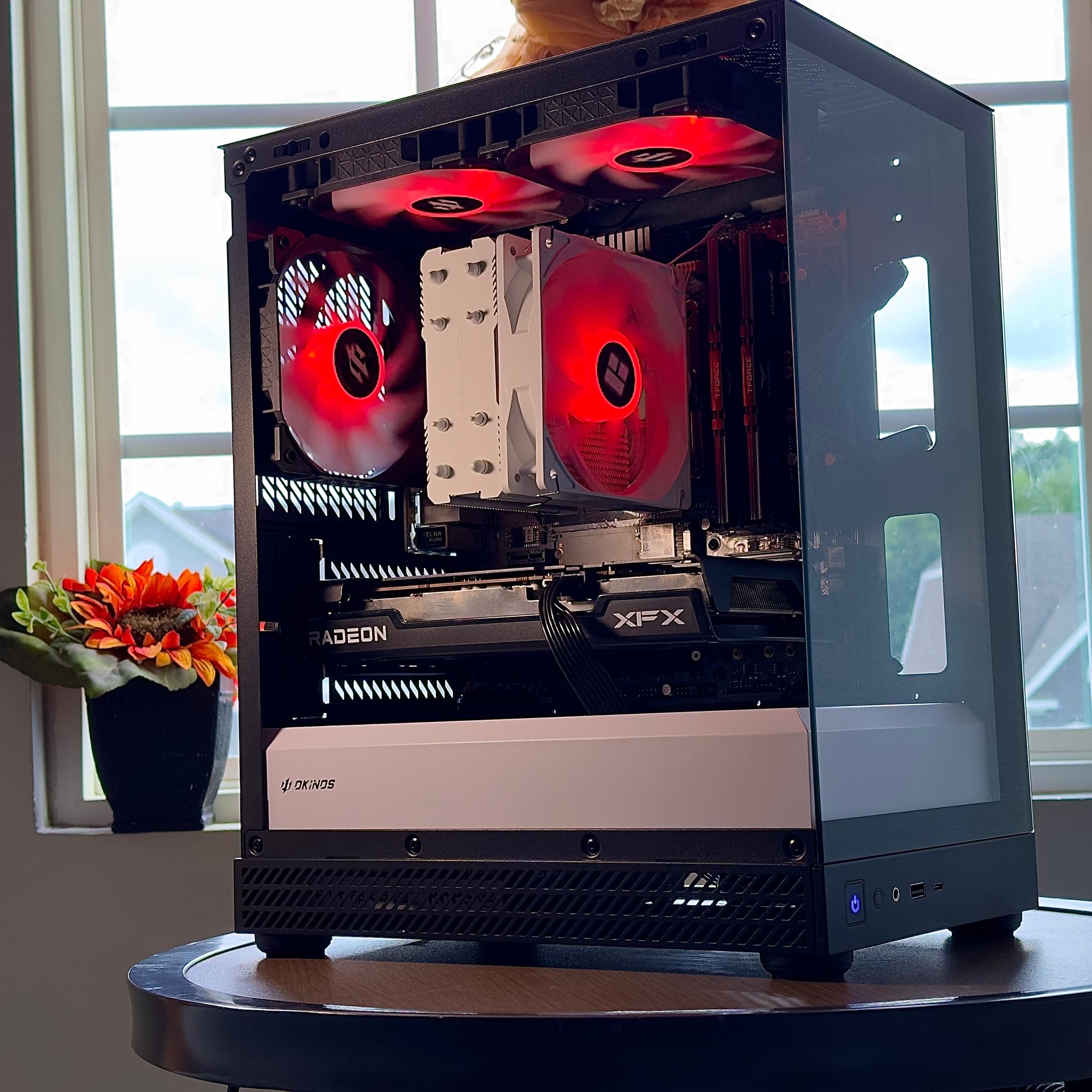 🤍🖤Custom Gaming PC🖤🤍 | RX 6600 | Ryzen 5 5600x | 16GB (3200hz) | WiFi | Windows 11