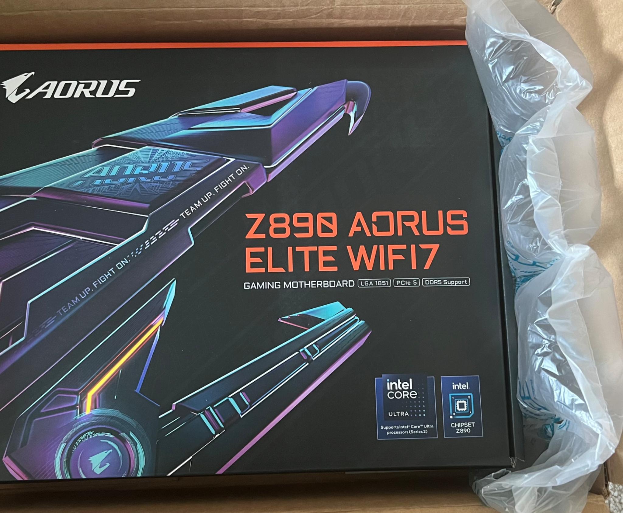 BNIB GIGABYTE Z890 AORUS ELITE WIFI7 Ultra Core (Series 2) LGA 1851, ATX, DDR5