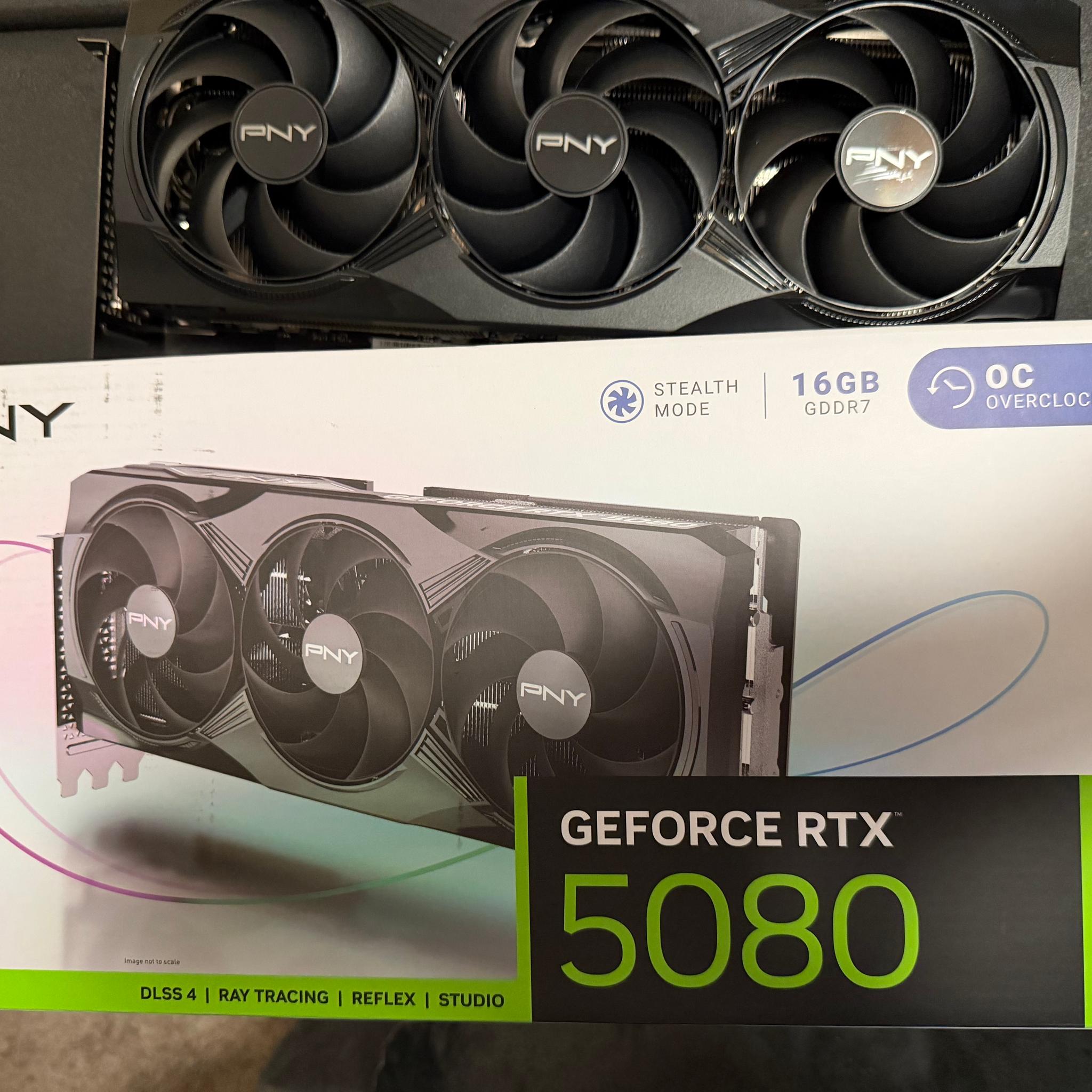 PNY GeForce RTX 5080 Overclocked Triple Fan
