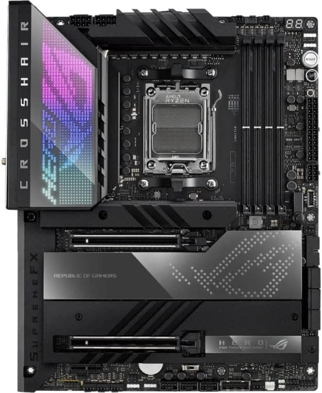 ASUS ROG CROSSHAIR X670E HERO AMD AM5 X670 ATX M.2 Desktop Motherboard A