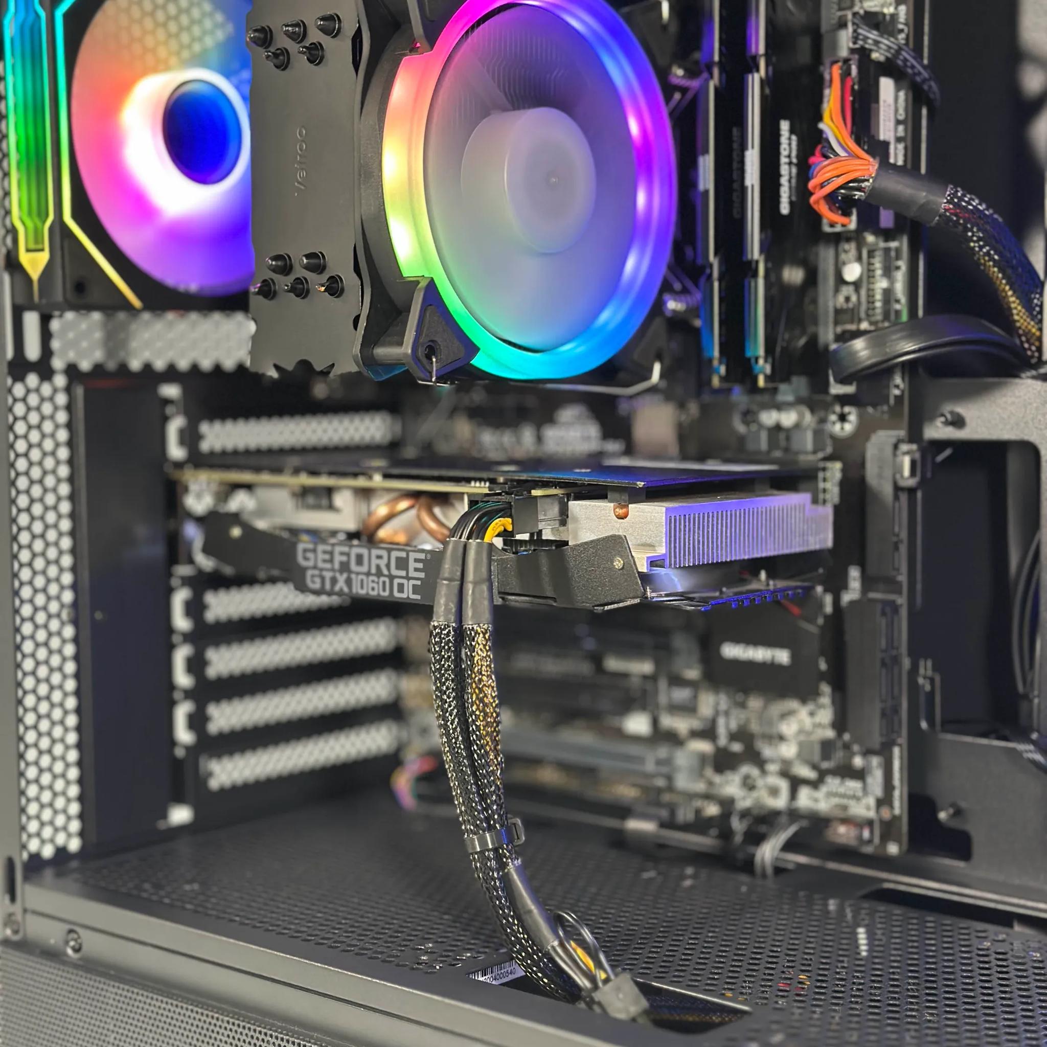Intel i5-7400 | GTX 1060 3GB | 32GB RAM | 480GB SSD | WIFI | 1080p Black Gaming PC