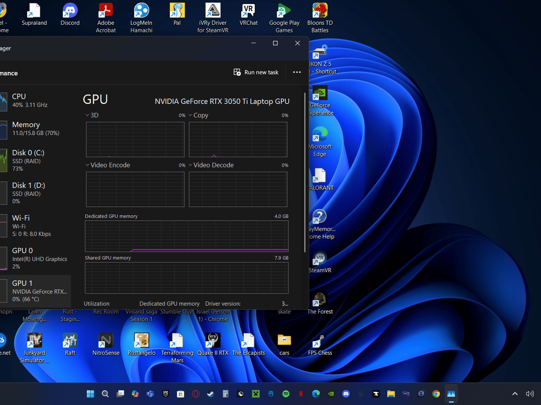 Acer nitro 5 (RTX 3050 TI6