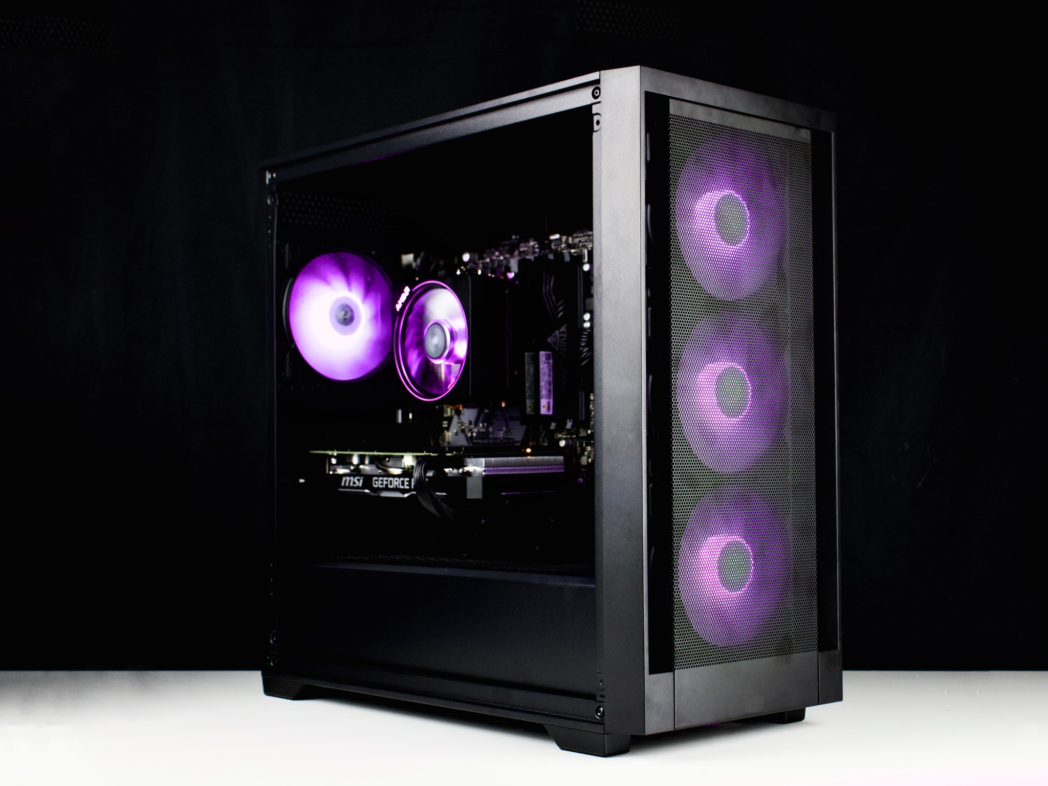 🟣⚫ - Budget Gaming PC – RTX 2060, Ryzen 5 2600, 16GB RAM, 512GB SSD - WiFi/BlueTooth - ⚫🟣