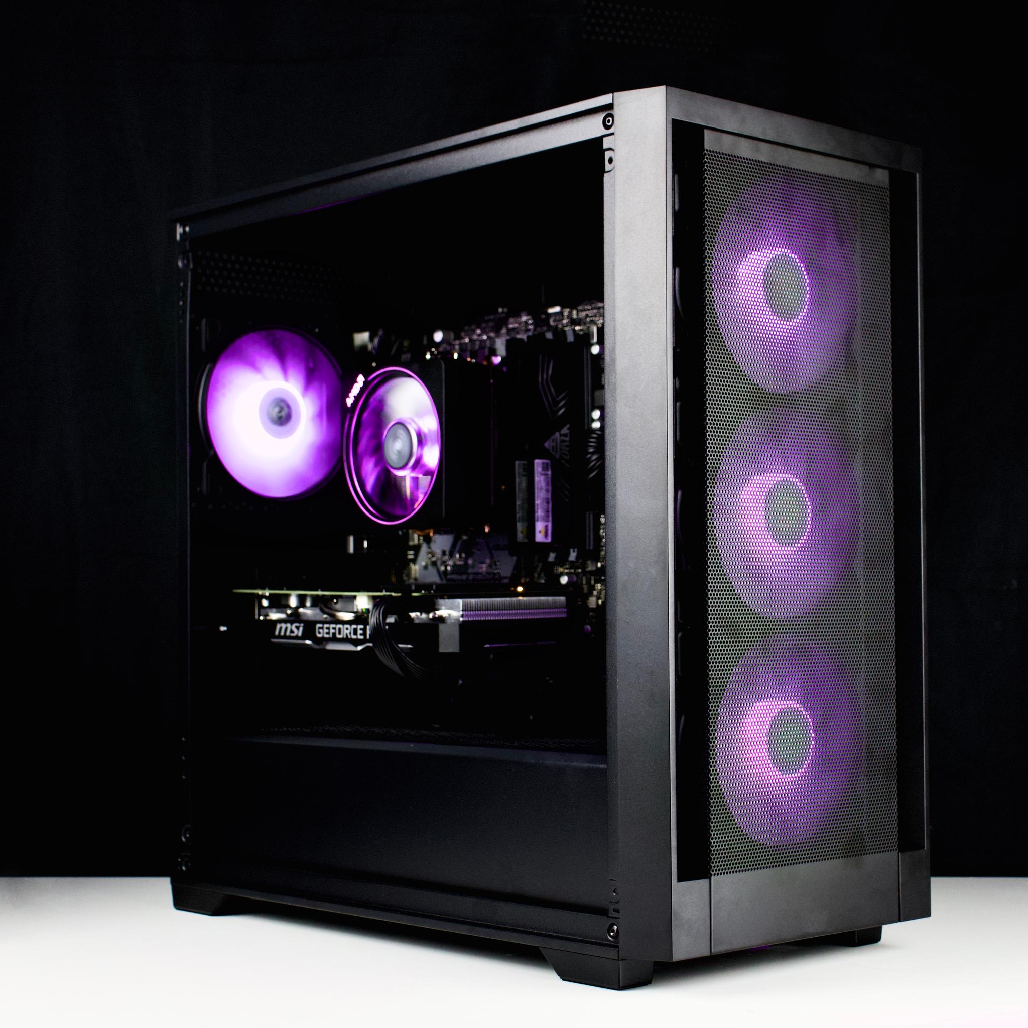 🟣⚫ - Budget Gaming PC – RTX 2060, Ryzen 5 2600, 16GB RAM, 512GB SSD - WiFi/BlueTooth - ⚫🟣