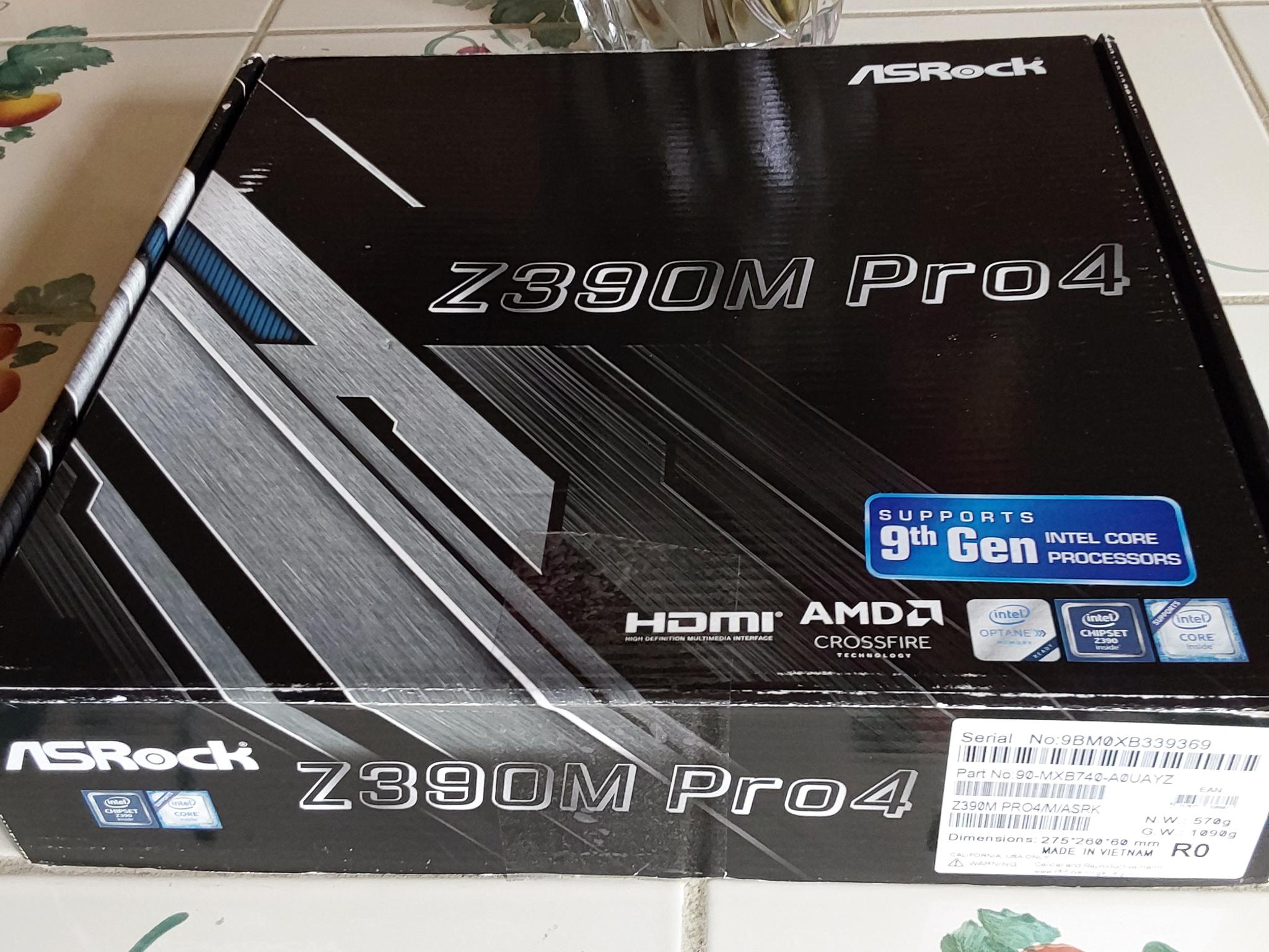 NEW ASRock Z390M Pro4 Intel Z390 LGA 1151 Micro ATX Motherboard