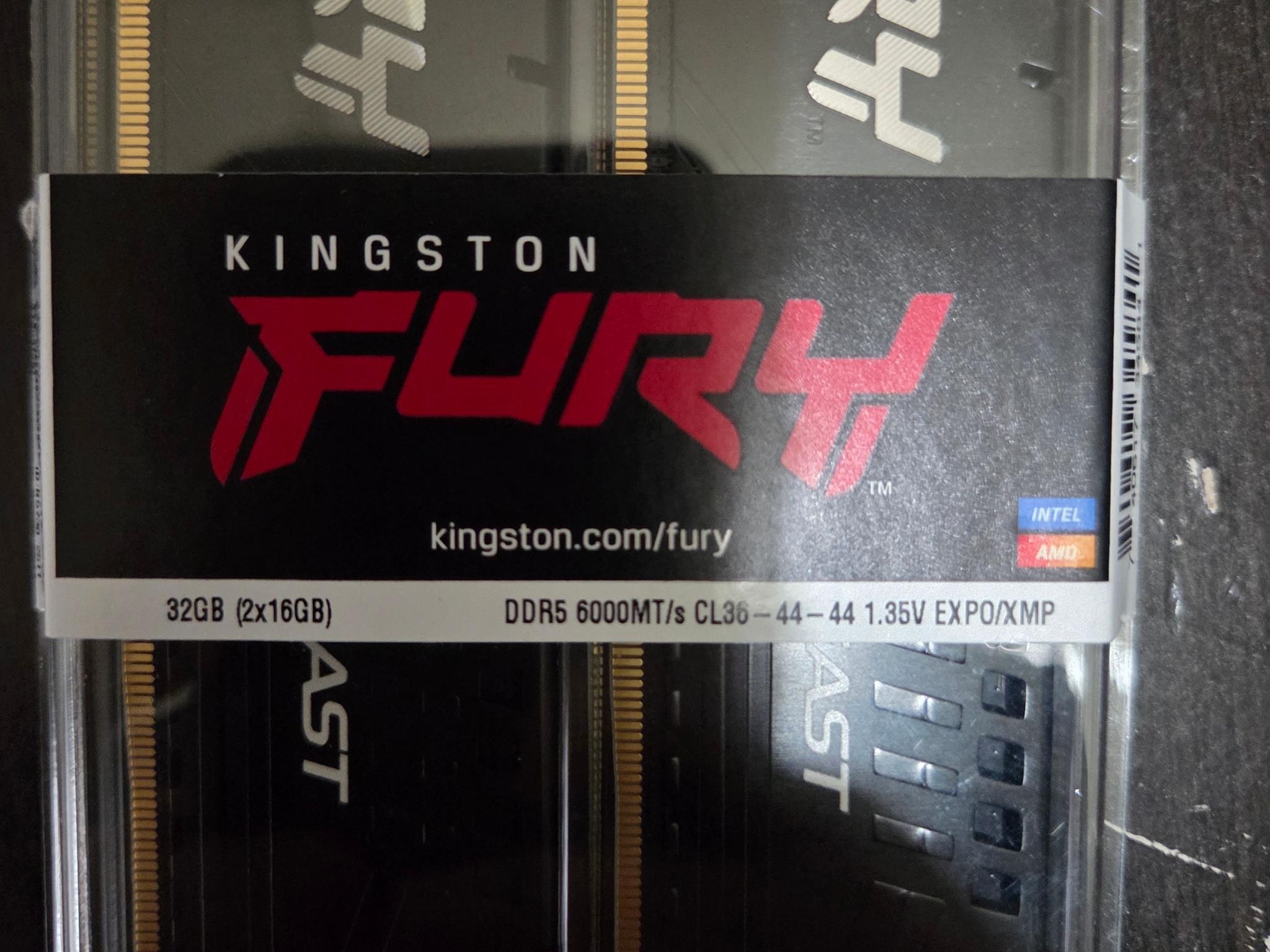 Kingston Fury 32g DDR5 6000M/Ts CL36