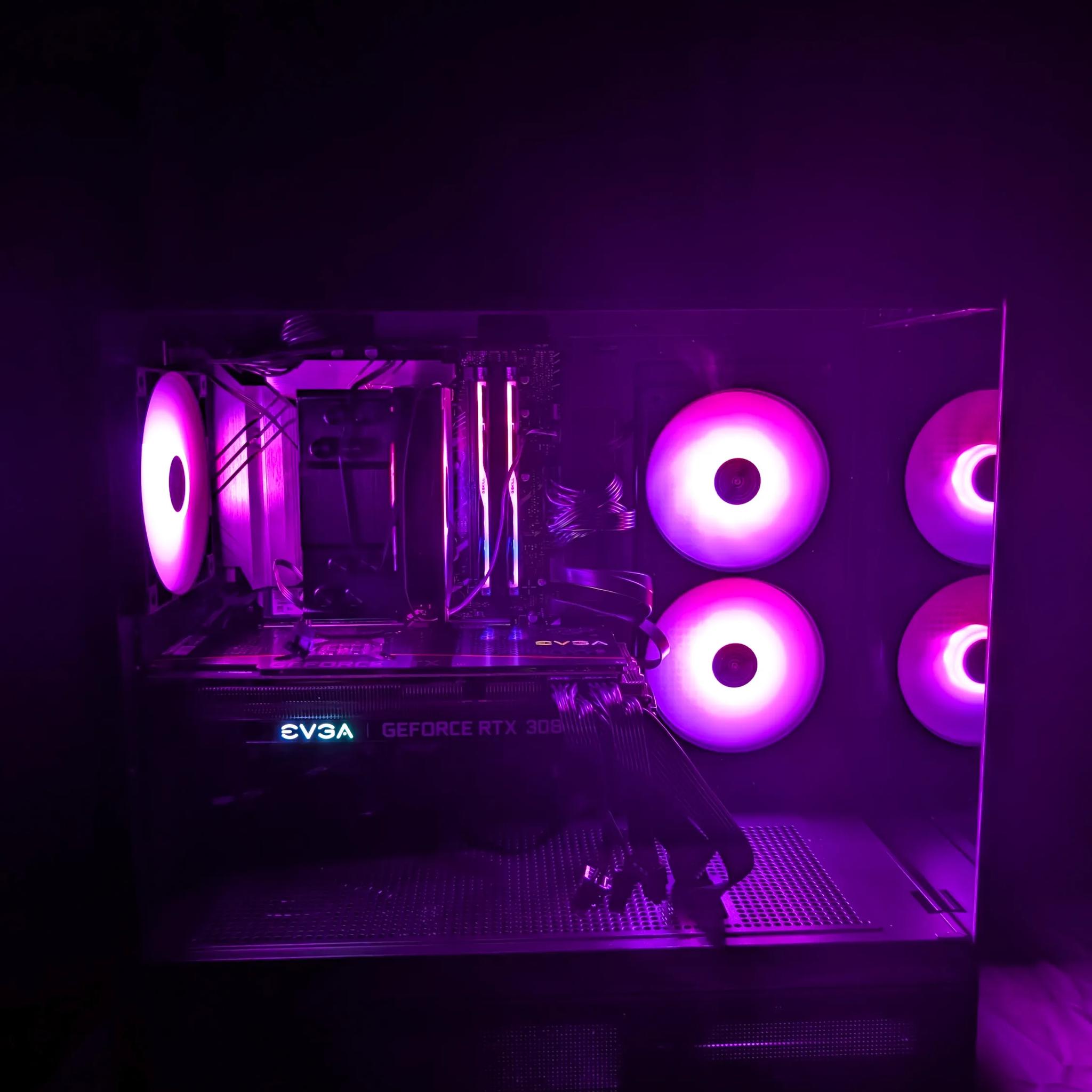 Custom Black Gaming PC Intel i7-12700K, RTX 3080, 32GB DDR5 RAM, 1TB NVMe SSD, Z790 Motherboard