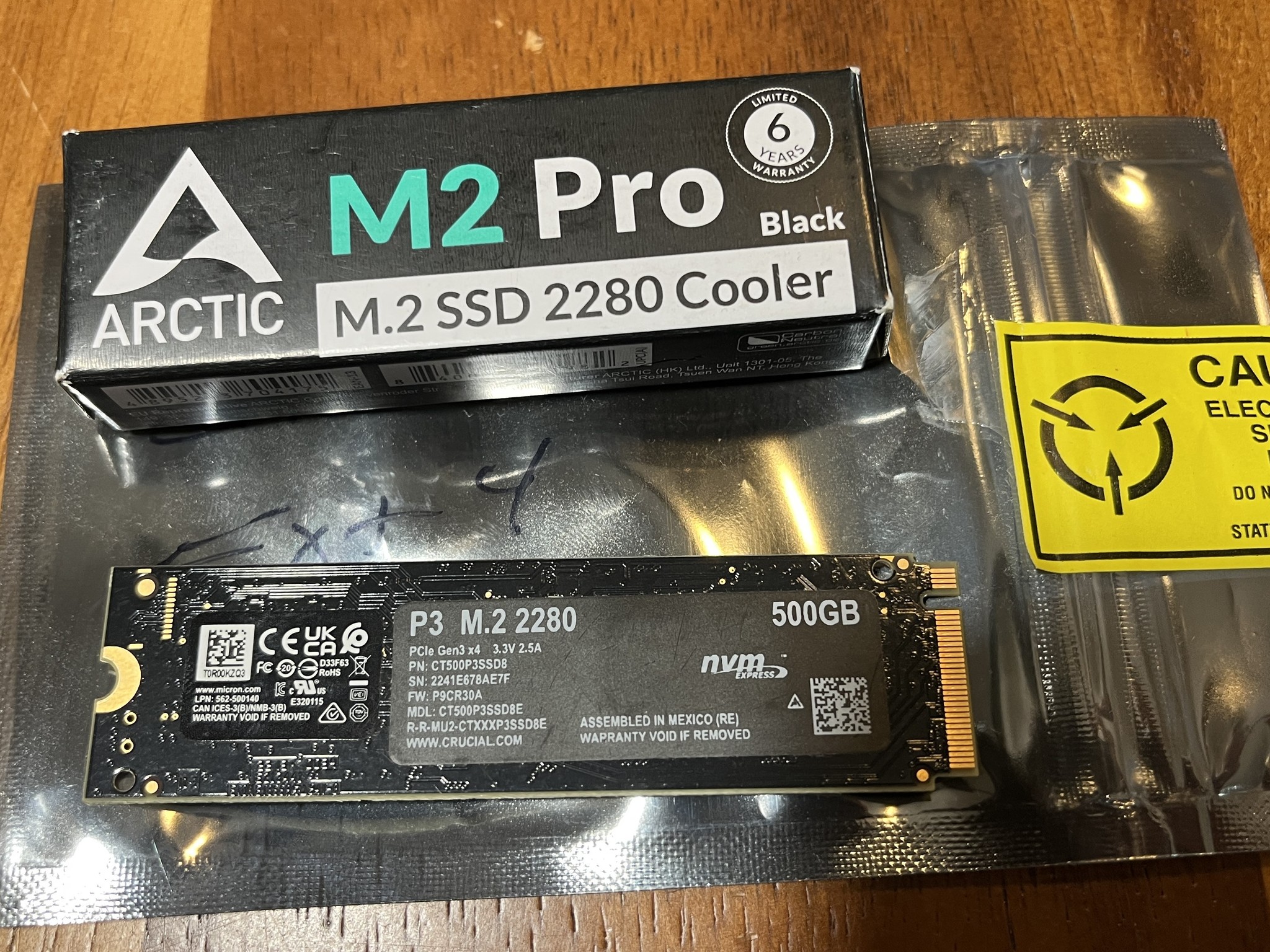 Crucial 2280mm P3 500GB M.2 NVMe Gen 3.0 x 4 SSD CT500P3SSD8