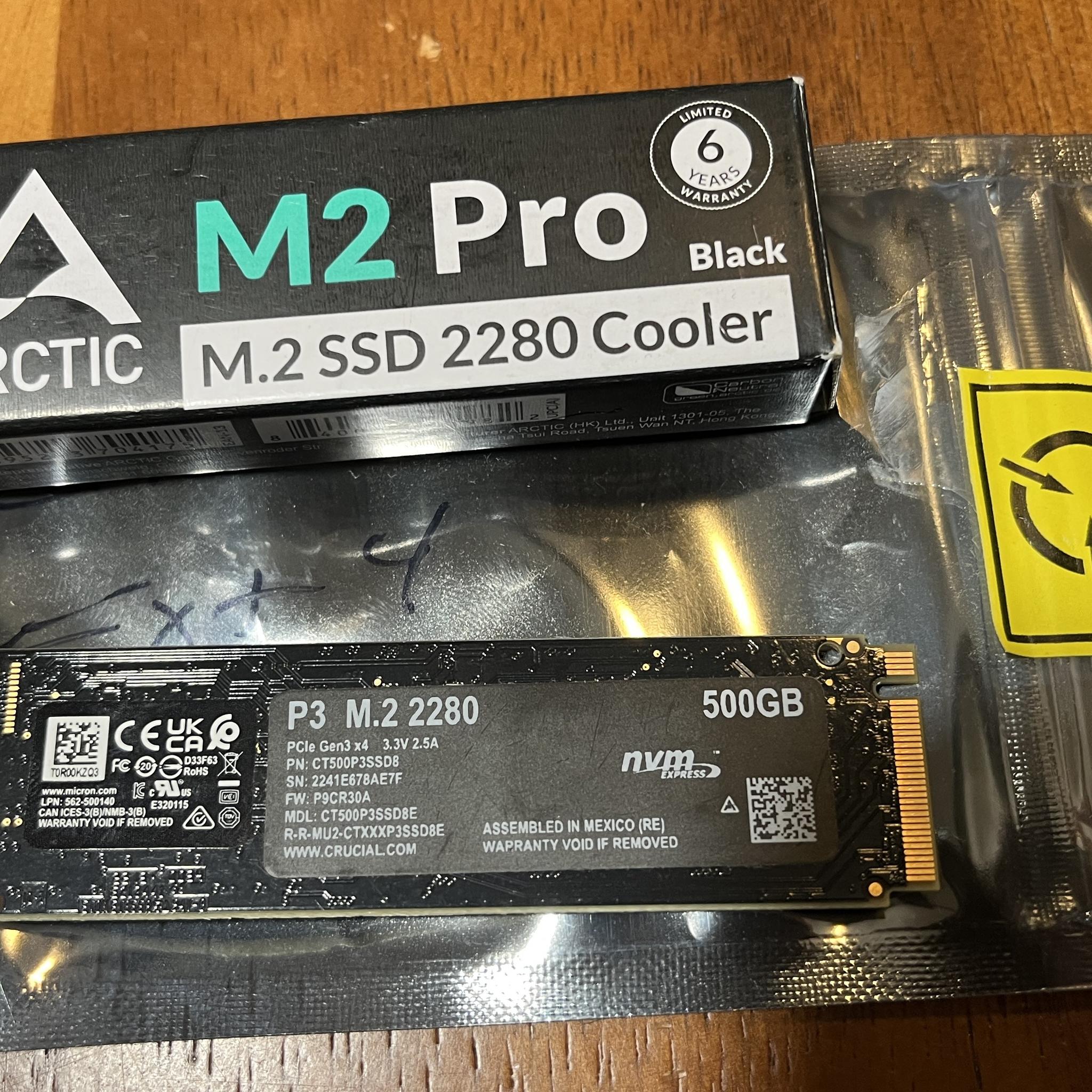 Crucial 2280mm P3 500GB M.2 NVMe Gen 3.0 x 4 SSD CT500P3SSD8