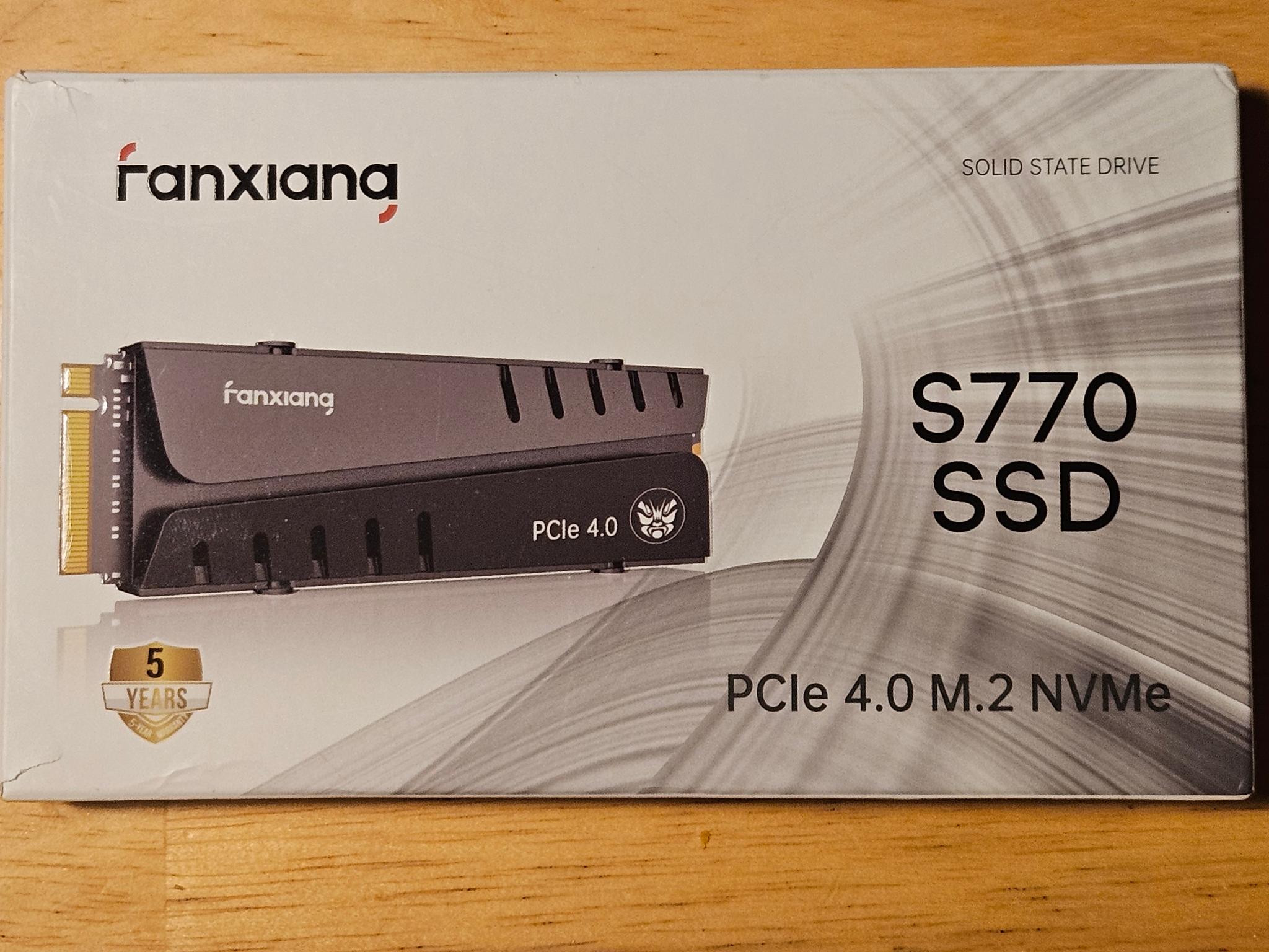Fanxiang S 770 2TB SSD with included heatsink