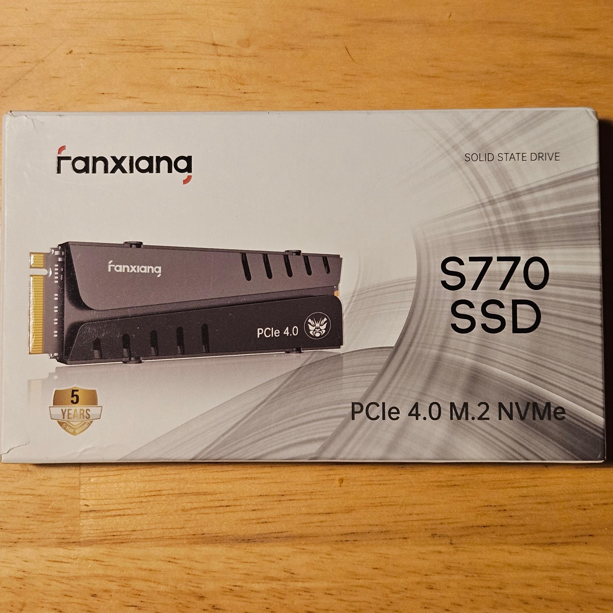 Fanxiang S 770 2TB SSD with included heatsink