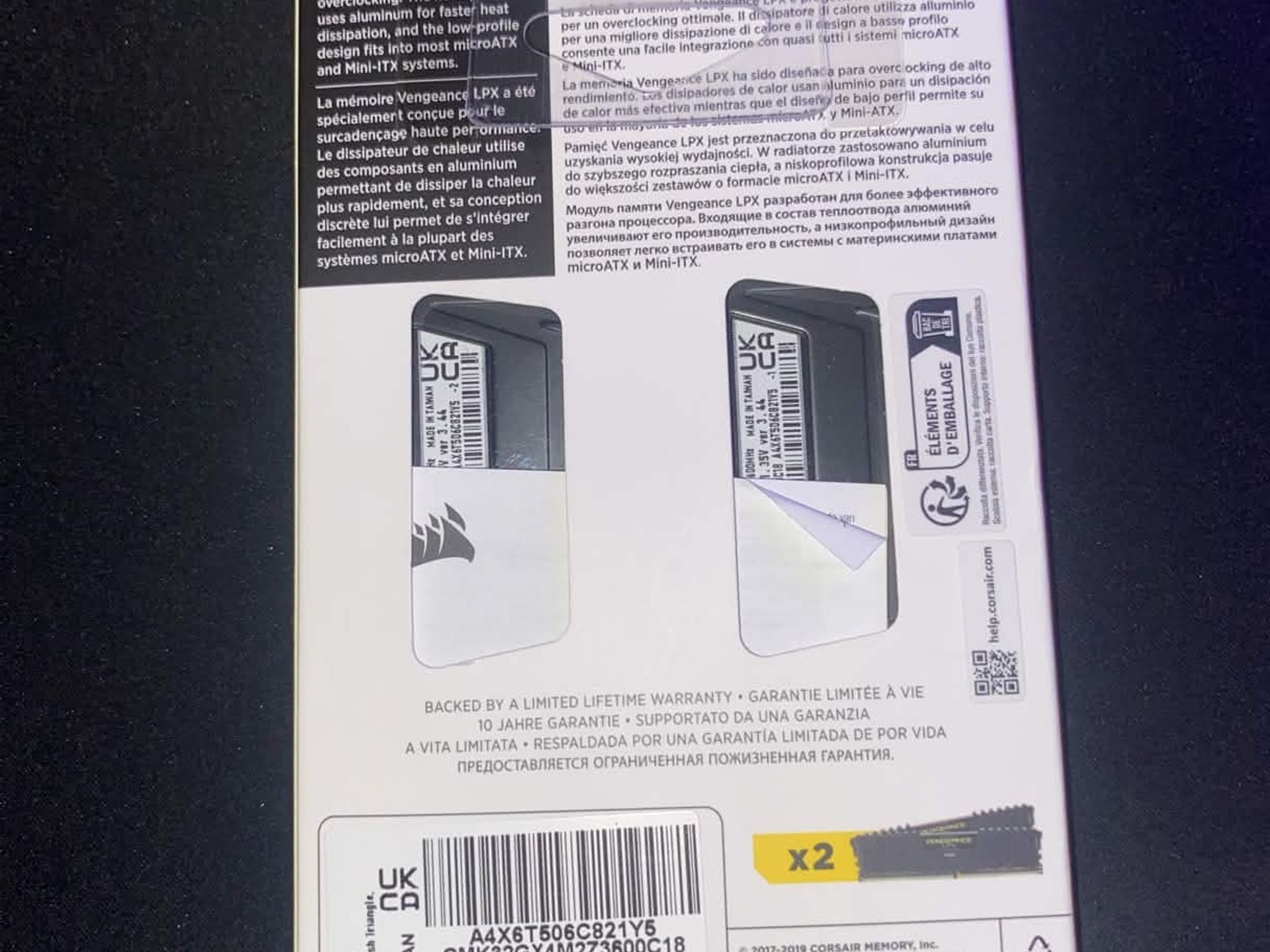 BRAND NEW UNOPENED 32GB CORSAIR DDR4 3600MHZ RAM