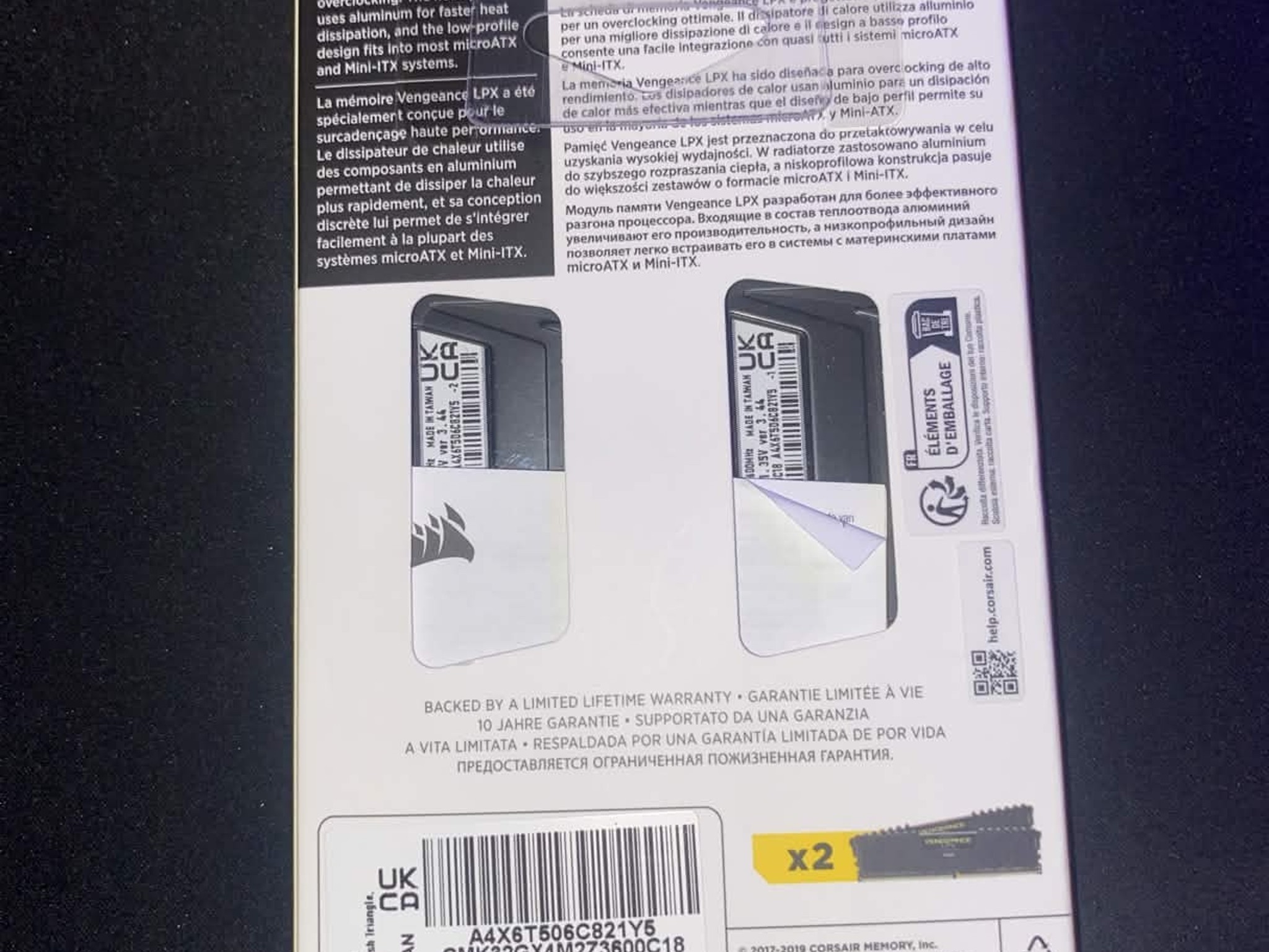 BRAND NEW UNOPENED 32GB CORSAIR DDR4 3600MHZ RAM