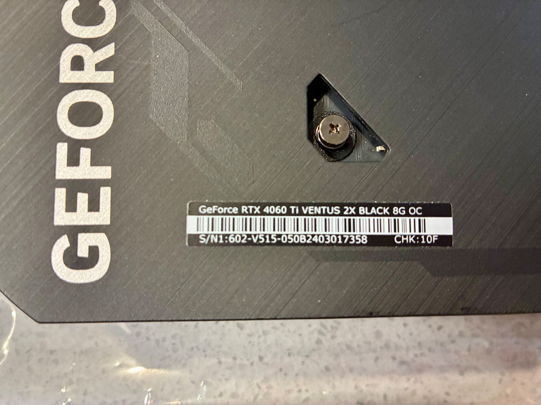 Like New! GeForce RTX 4060 TI VENTUS 2X BLACK 8G OC