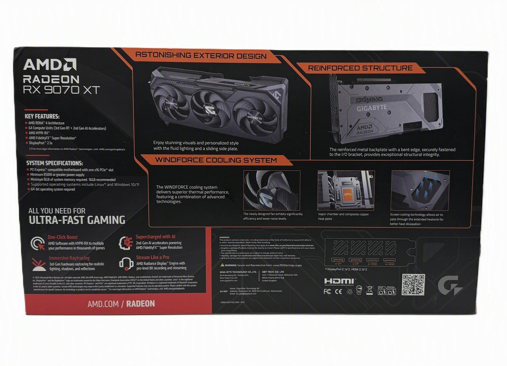 GIGABYTE RX 9070 XT GAMING OC 16G Brand New Sealed